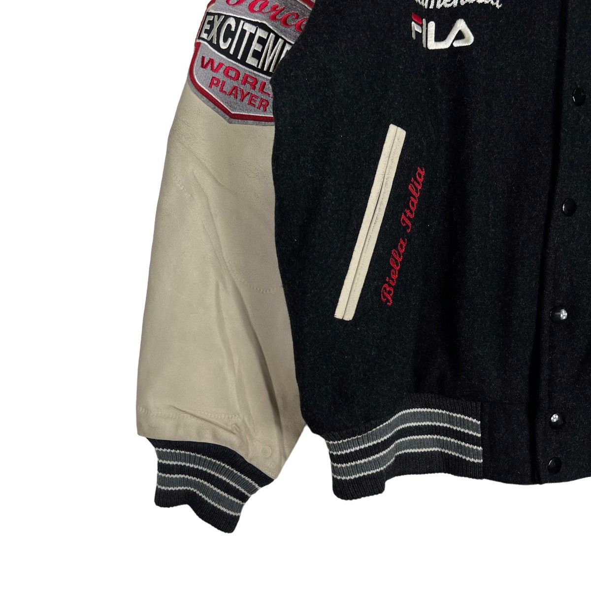 Fila 🔥 VINTAGE FILA STADIUM VARSITY BOMBER JACKET Size US L / EU 52-54 / 3 - 7 Thumbnail