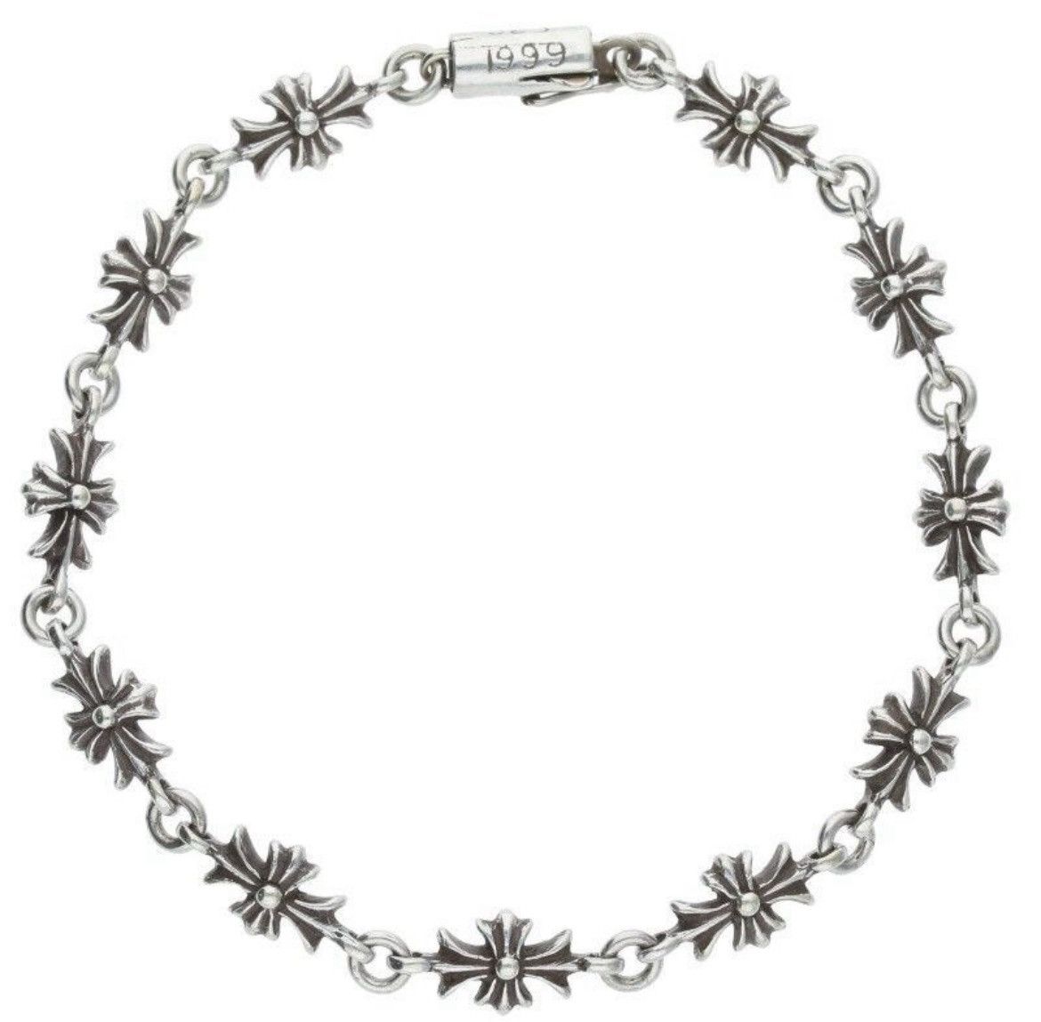Chrome Hearts Tiny ECH Plus Old Silver Bracelet