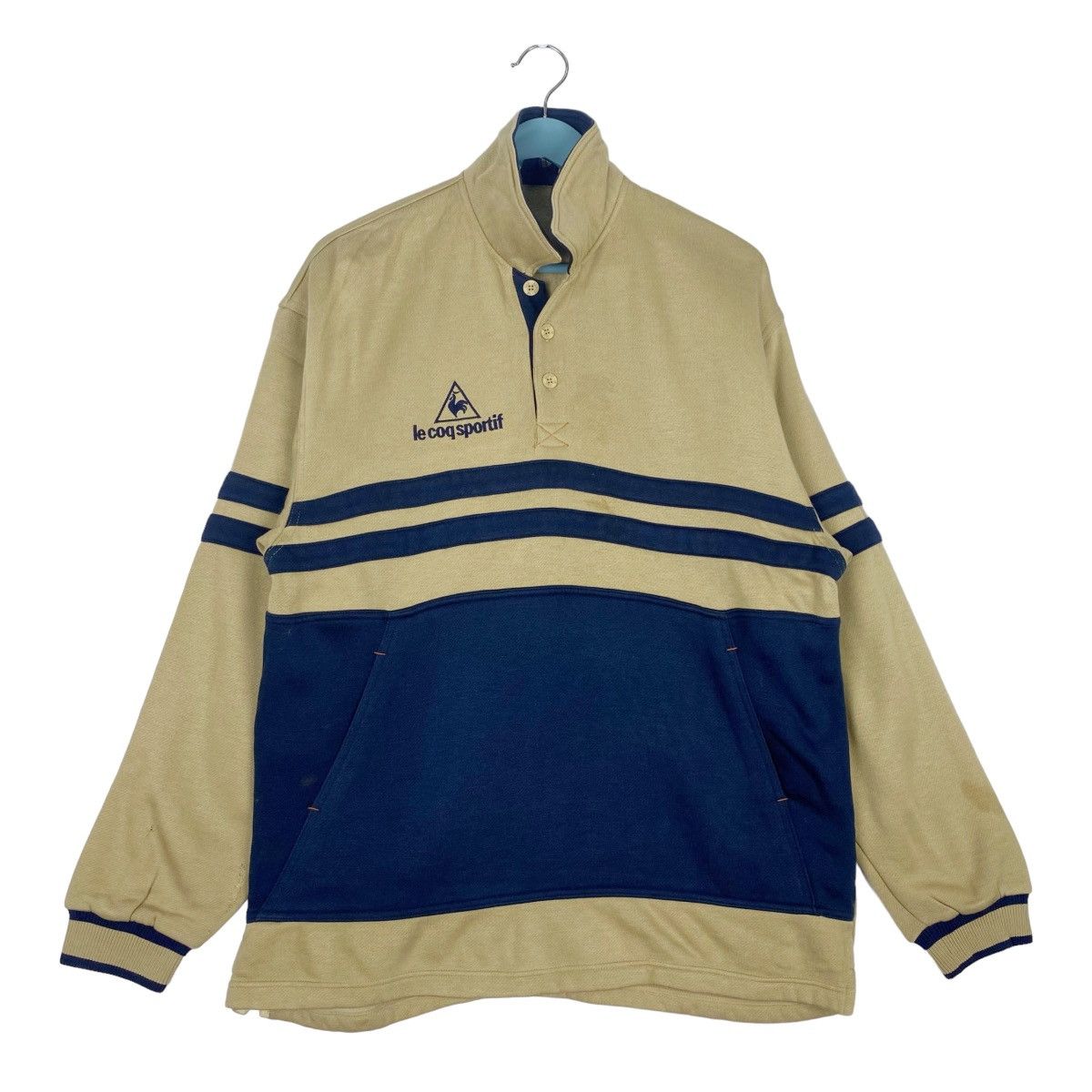 Le Coq Sportif Le Coq Sportif Crewneck Half Button Sweatshirt Pullover Size US M / EU 48-50 / 2 - 1 Thumbnail