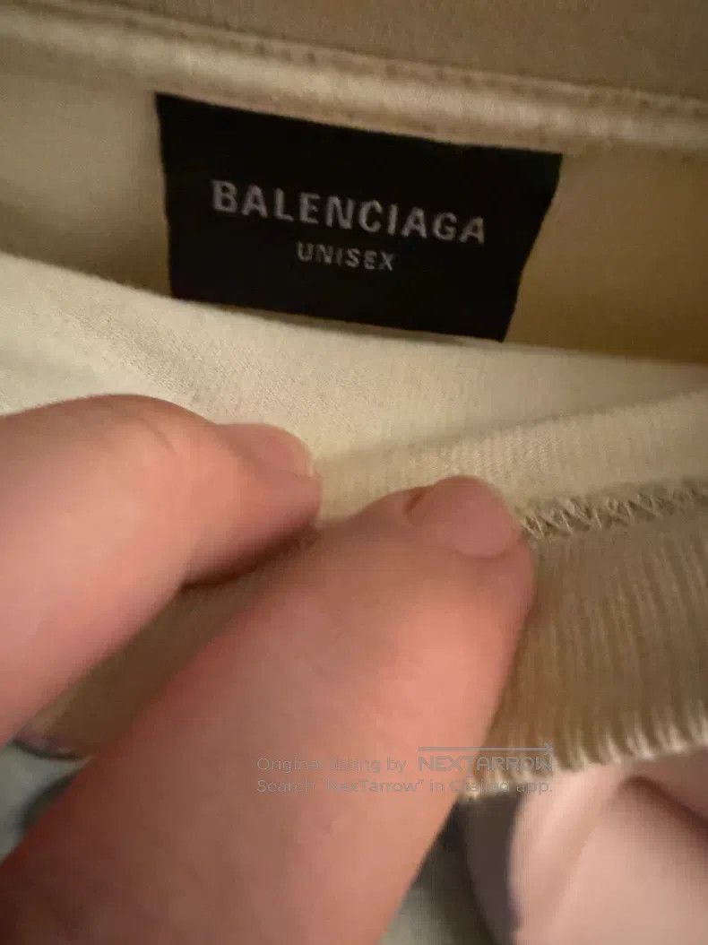 Balenciaga Balenciaga White Full Logo Short Sleeve T-Shirt Size US L / EU 52-54 / 3 - 1 Thumbnail