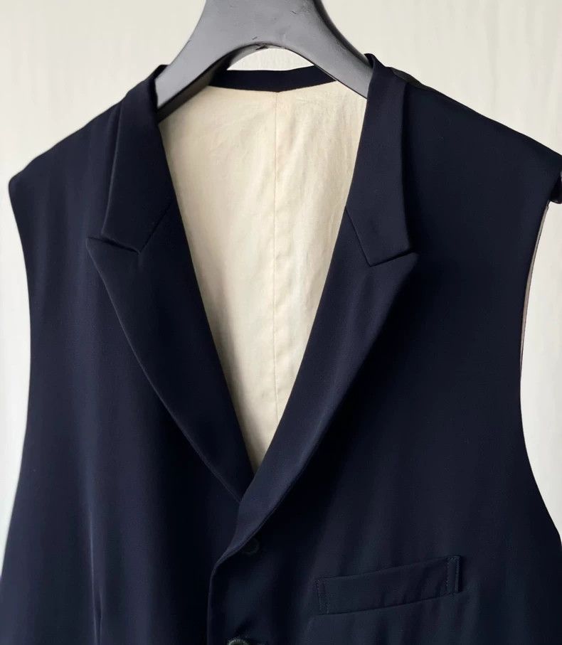 Yohji Yamamoto Yohji Yamamoto Navy blue wool vest 2506-Nextarrow Size US M / EU 48-50 / 2 - 4 Thumbnail