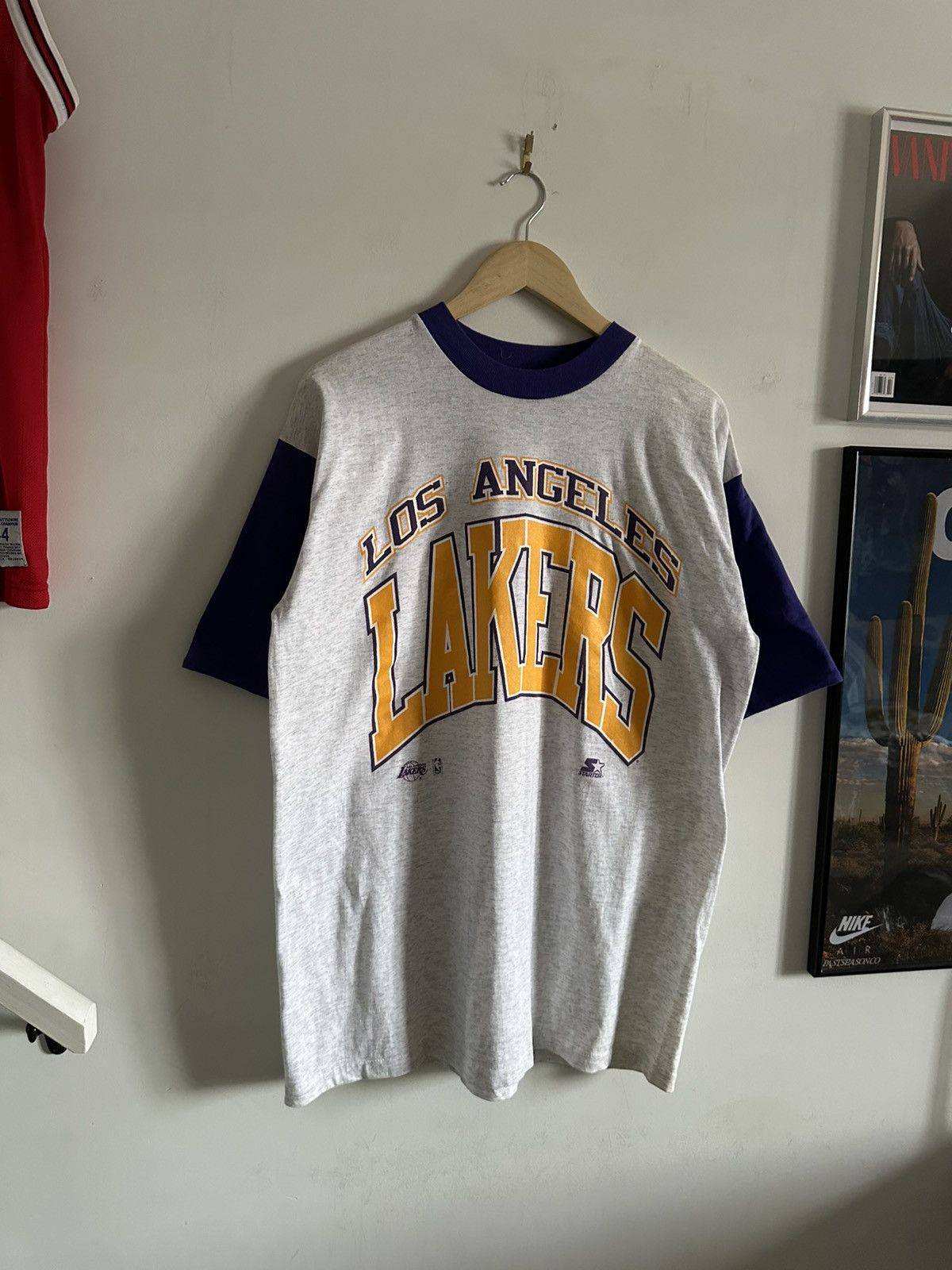 NBA × Starter × Vintage NBA Vintage Los Angeles Lakers Starter Tee Size US L / EU 52-54 / 3 - 1 Thumbnail