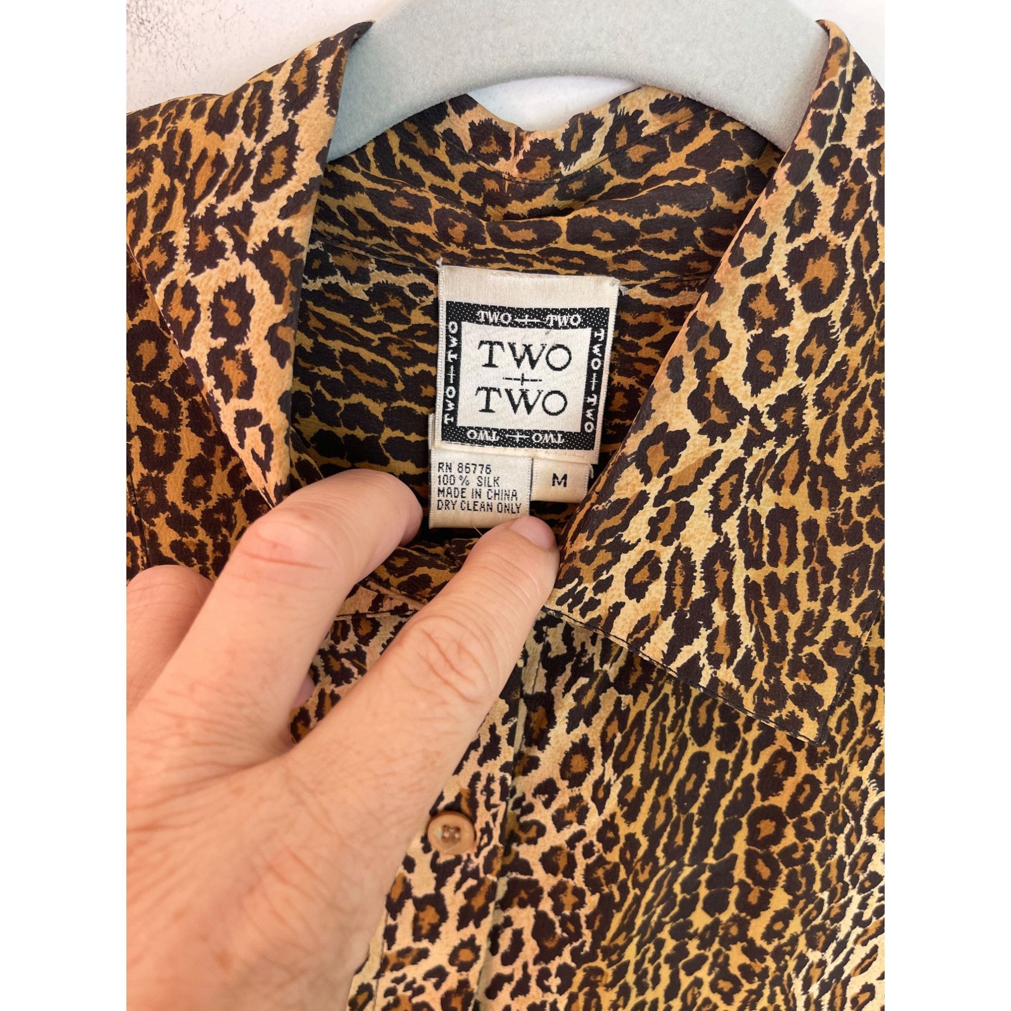Vintage Two Two Vintage Womens Blouse Size Medium Brown Size M / US 6-8 / IT 42-44 - 3 Thumbnail