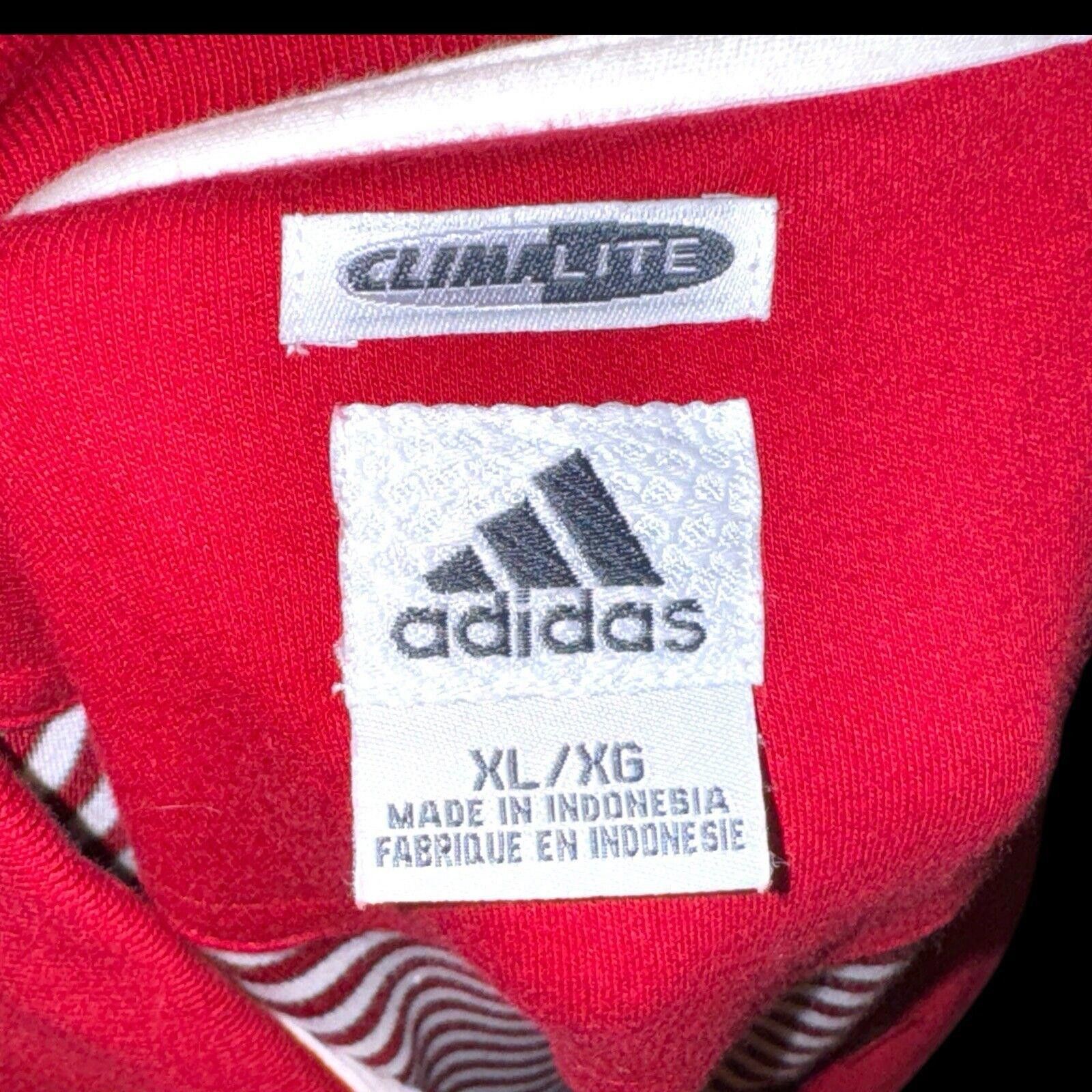 Adidas Adidas Red White Striped Clima Lite Polo Shirt Sz XL Size US XL / EU 56 / 4 - 5 Thumbnail