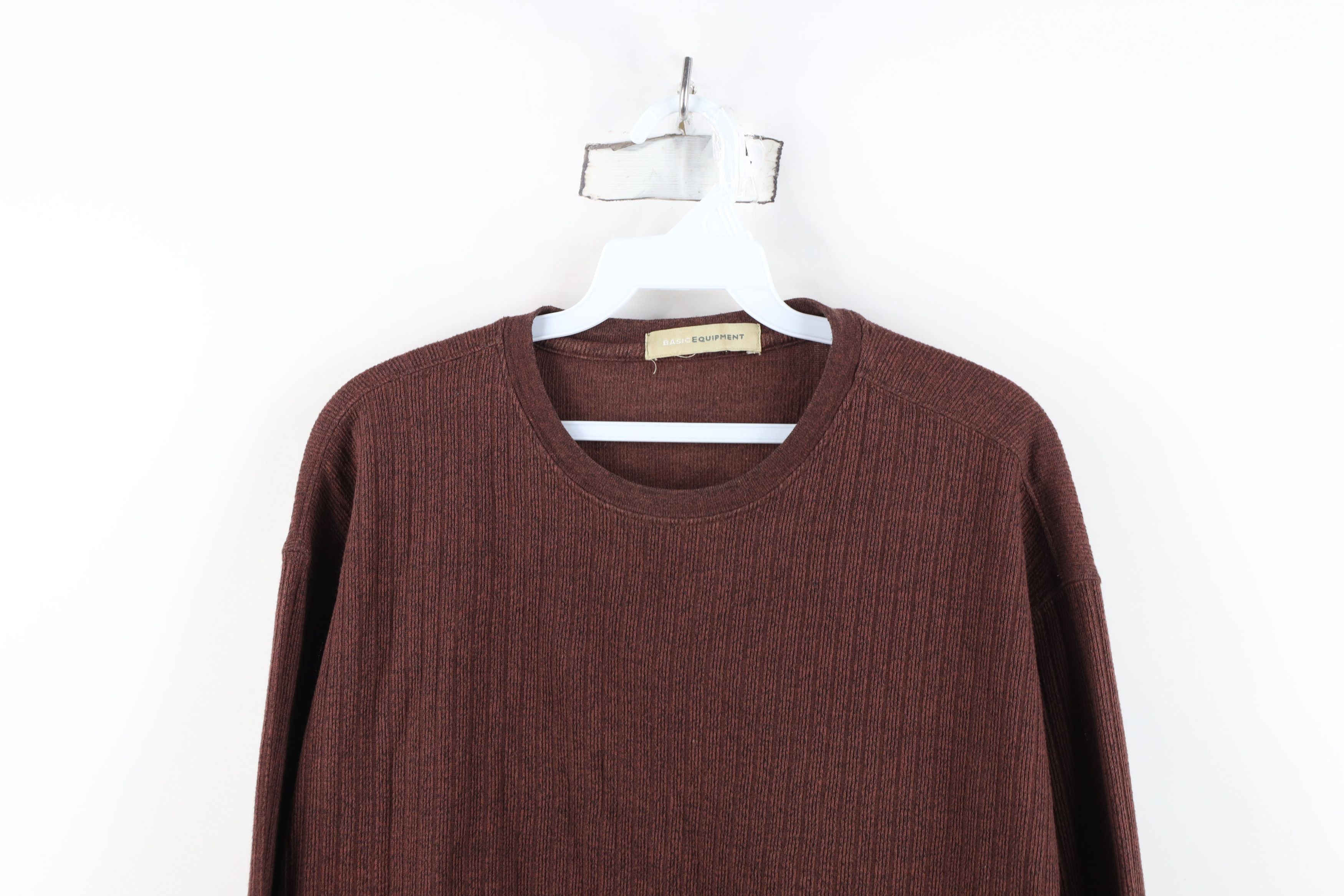 Vintage Vintage 90s Streetwear Blank Ribbed Knit Long Sleeve T-Shirt Size US L / EU 52-54 / 3 - 2 Thumbnail