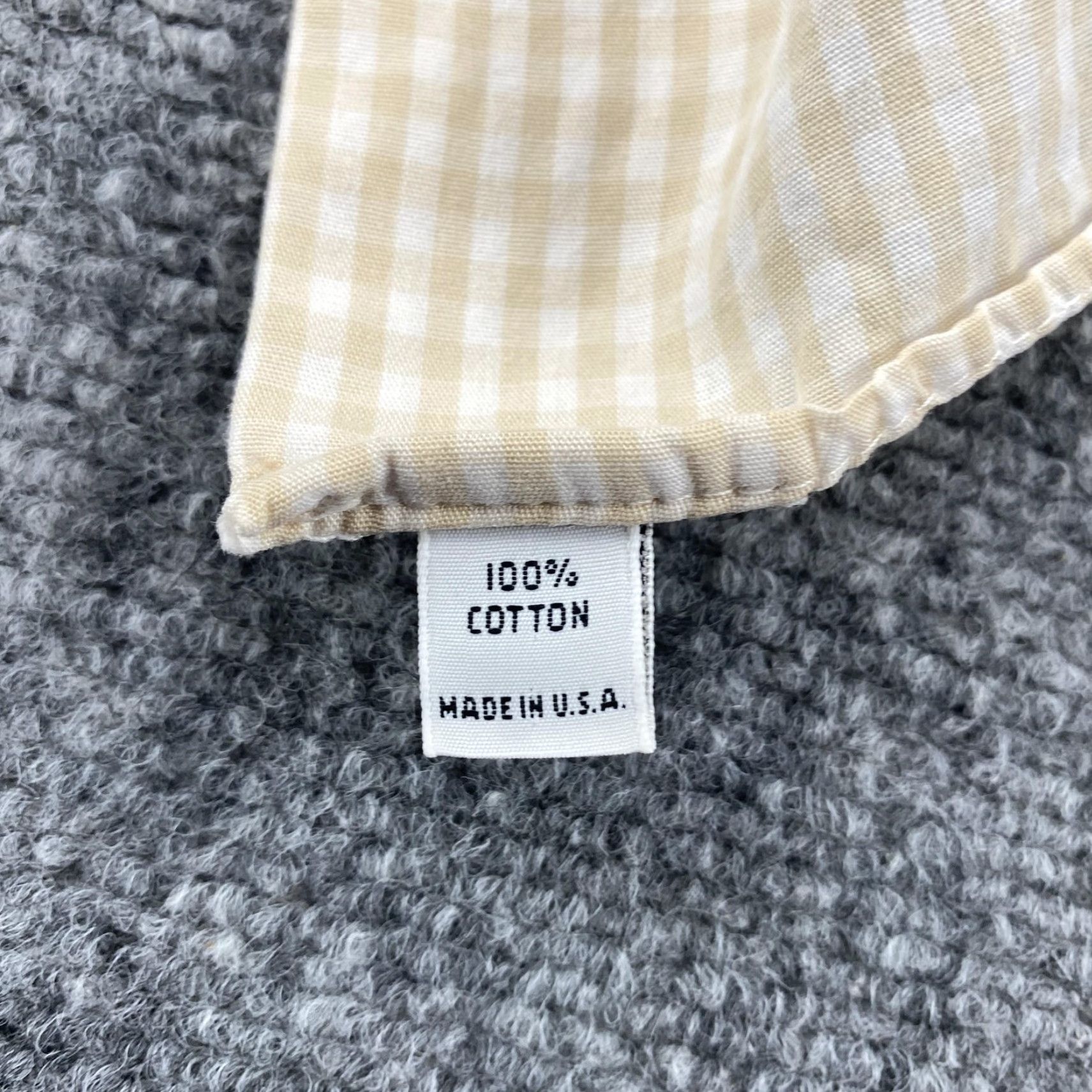 Vintage VINTAGE Bullock & Jones Shirt Mens Large Beige Gingham Check Button Down Long Sleeve USA Size US L / EU 52-54 / 3 - 6 Thumbnail