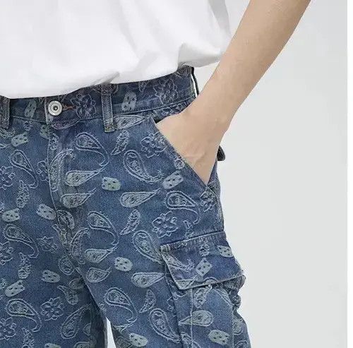 Japanese Brand 20SS Indigo Union Japan Blue Bandana Worker Shorts Size US 31 - 4 Thumbnail