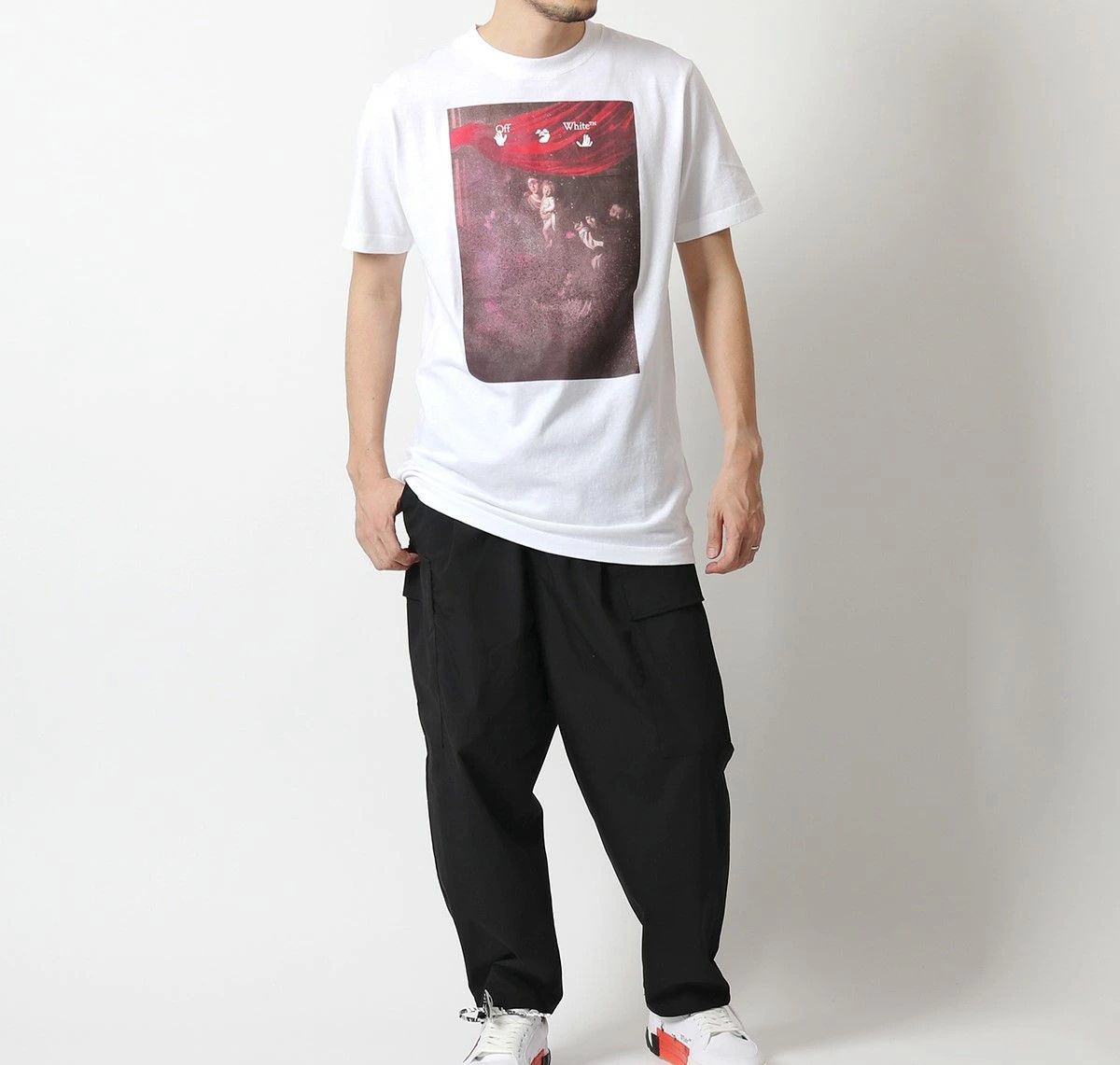 Off-White White Sprayed Caravaggio Arrows T-Shirt Size US XS / EU 42 / 0 - 2 Thumbnail