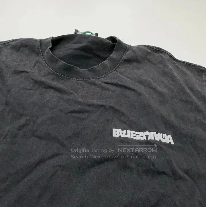 Balenciaga Balenciaga Black Logo Print Short Sleeve T. Size US M / EU 48-50 / 2 - 5 Thumbnail