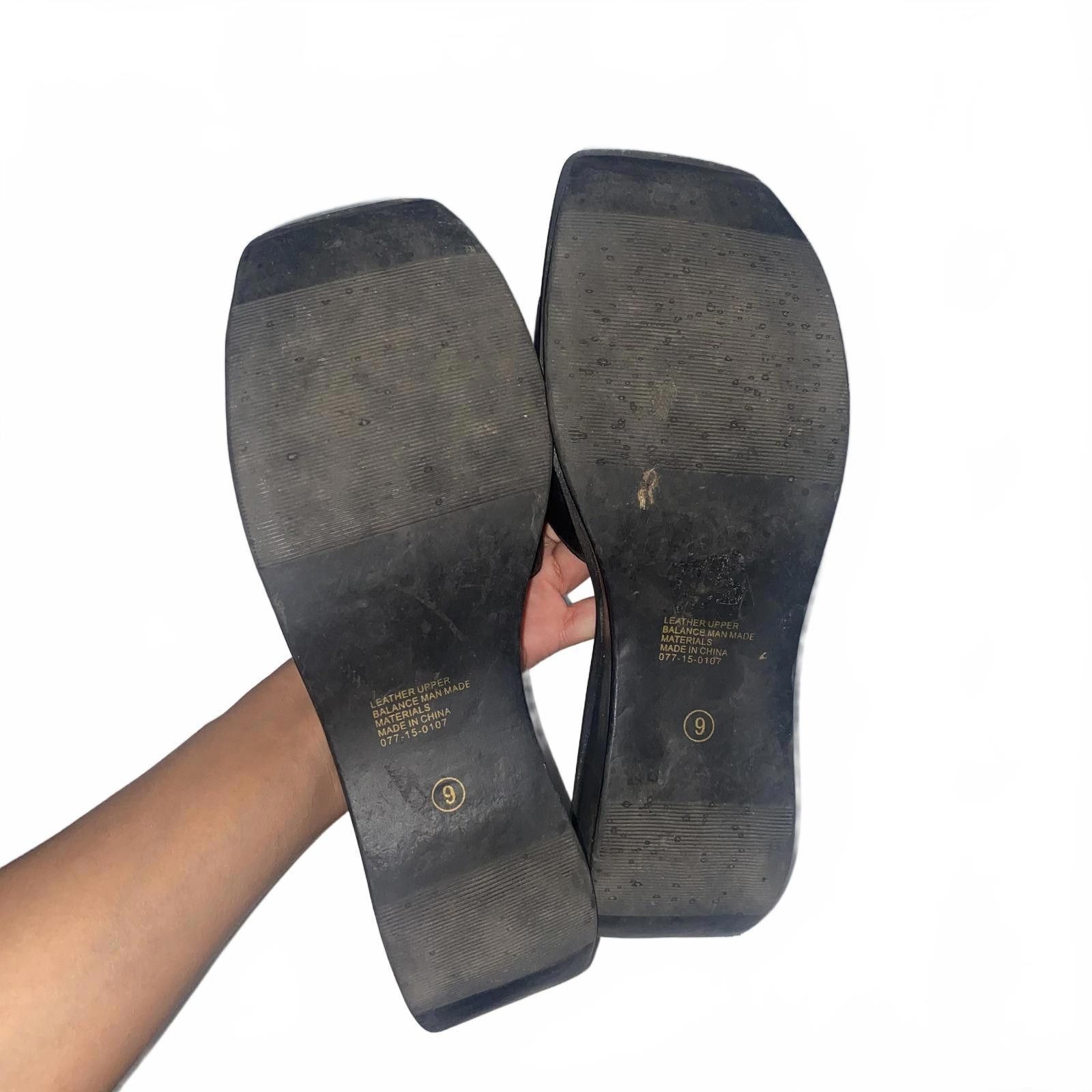 Mossimo Vintage Y2k Black Platform Wedge Sandals Size 9 Summer 2000 Size US 9 / IT 39 - 2 Thumbnail