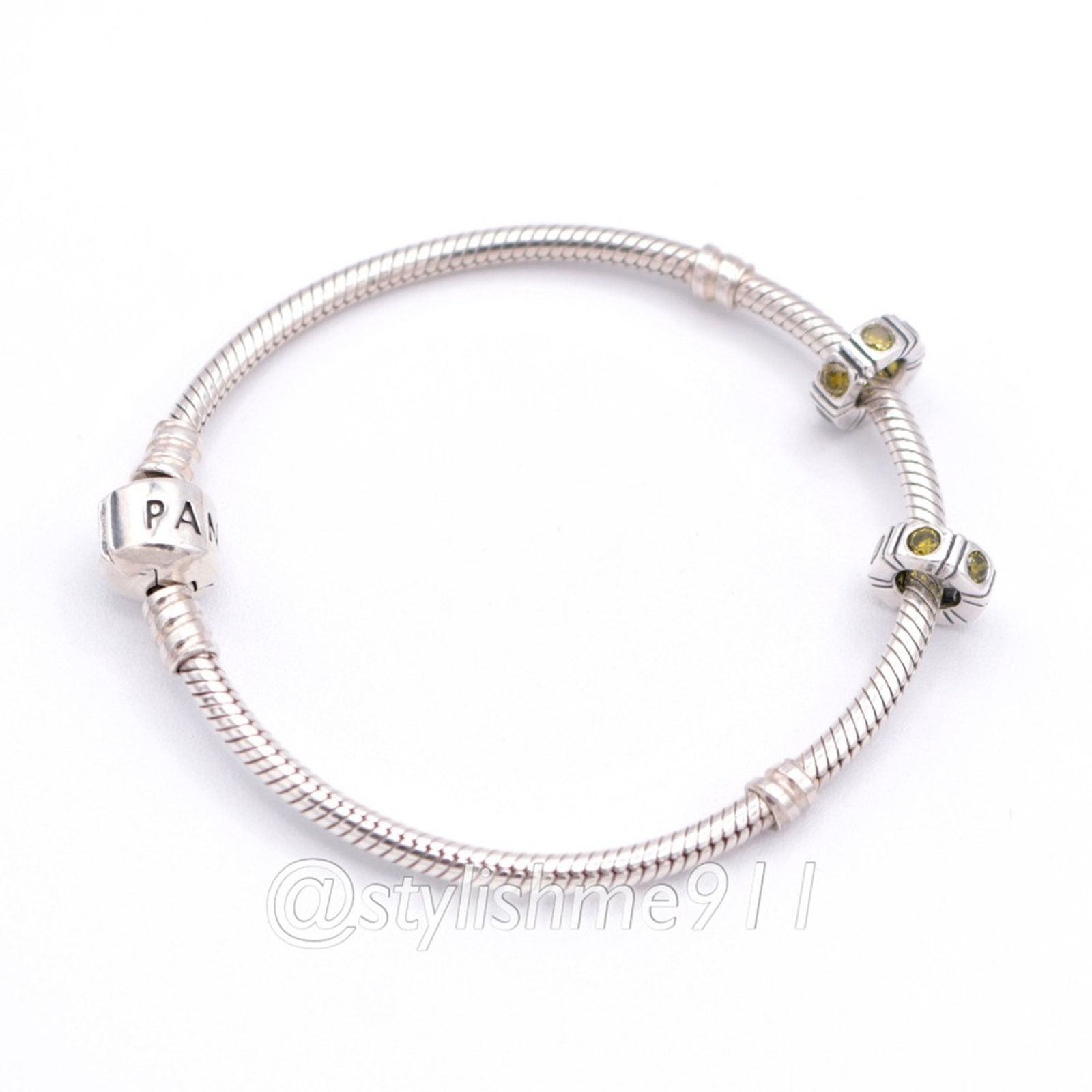 pandora Two Authentic Pandora Trinity Green CZ Spacers - 790368GCZ Size ONE SIZE - 4 Thumbnail