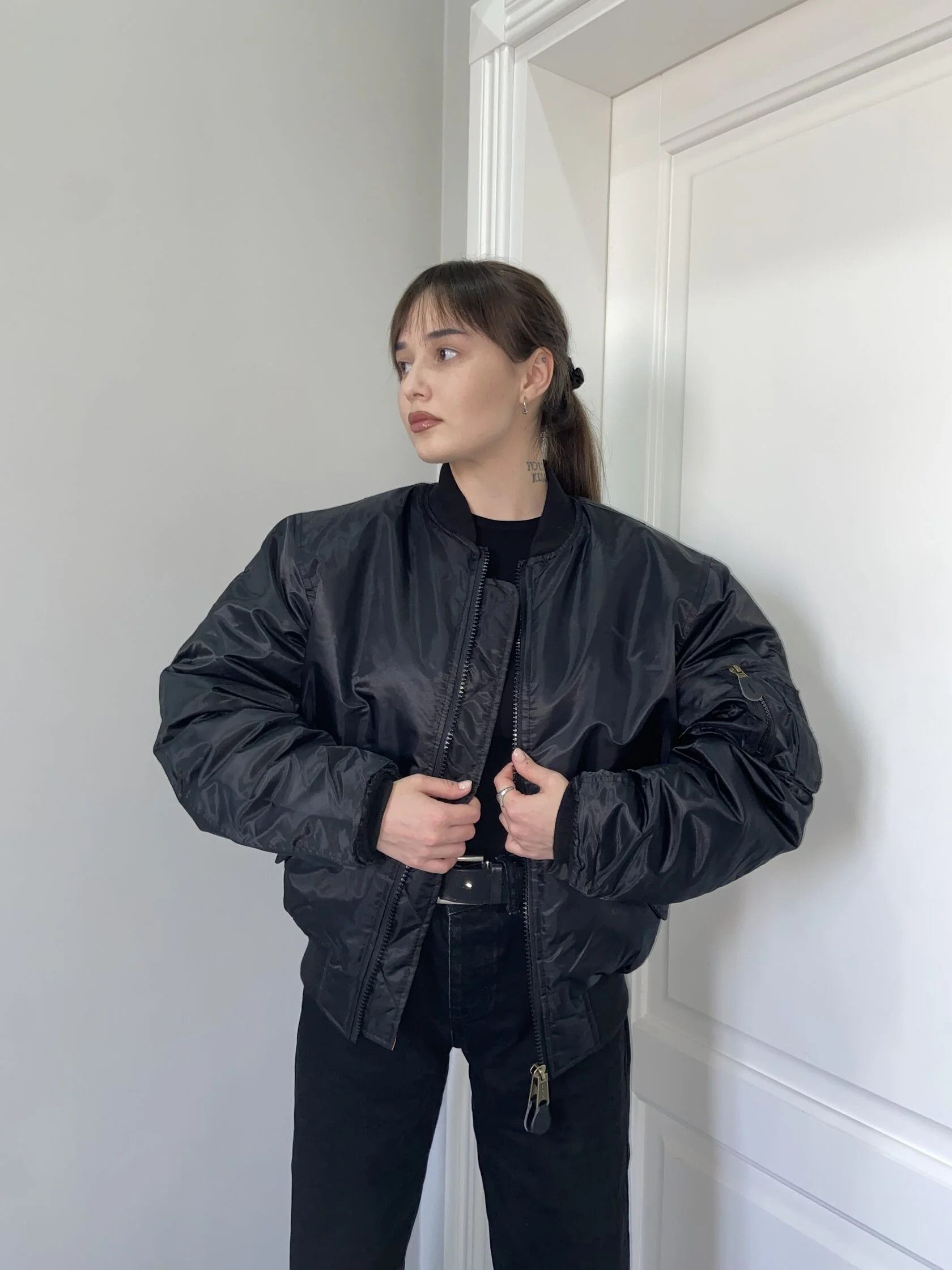 Other Streetwear MA-1 bomber jacket basic black ulika unknwnn Size US XL / EU 56 / 4 - 15 Thumbnail