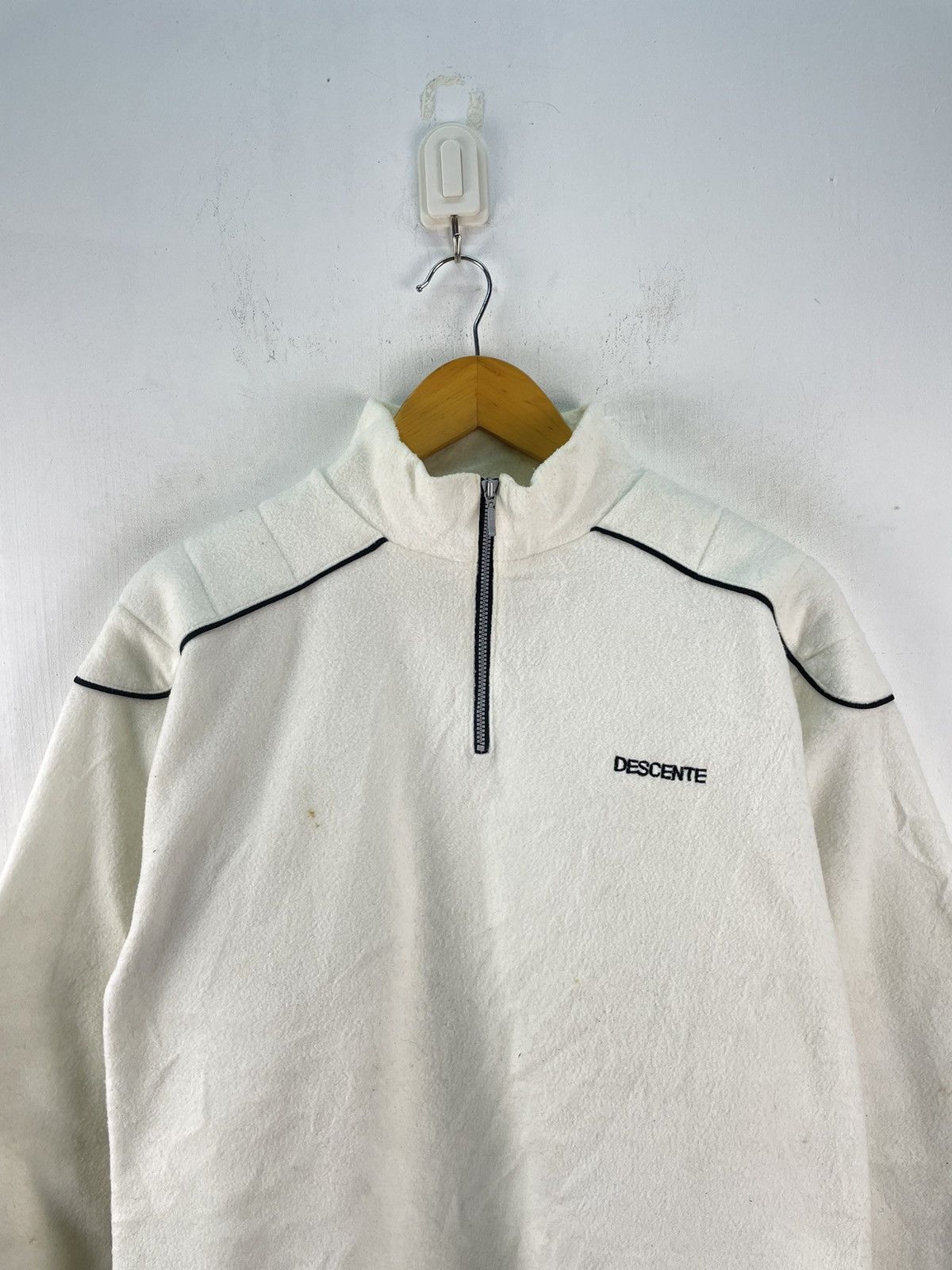 Descente × Vintage Vintage 90s Descente 1/4 Fleece Pullover Sweatshirt Size US M / EU 48-50 / 2 - 2 Thumbnail