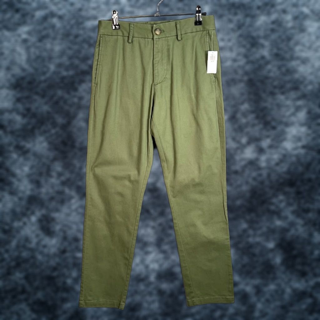 Old Navy Old Navy Slim Fit Casual Pants 26 x 30 Green Cotton Blend Stretch NEW! Mens Pants Regular 26 Green Casual Stretch Old Navy Size US 26 / EU 42 - 1 Thumbnail