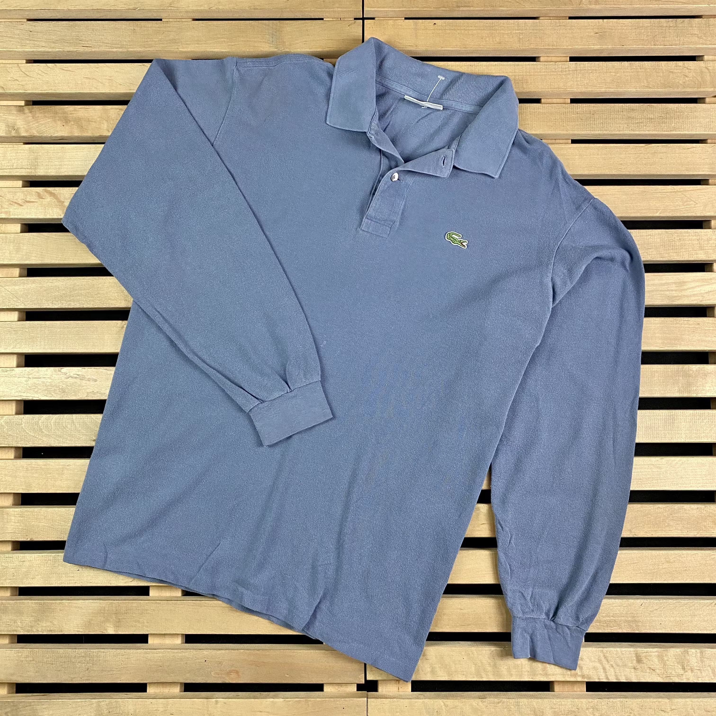 Lacoste × Vintage Mens Long Sleeve Lacoste Chemise Vintage Size 7 Size US L / EU 52-54 / 3 - 1 Thumbnail