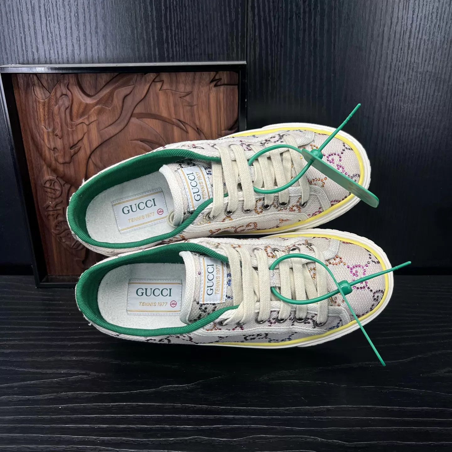 Gucci Gucci 1977 Silver Diamond 35.5 Mint Size US 5 / IT 35 - 6 Thumbnail