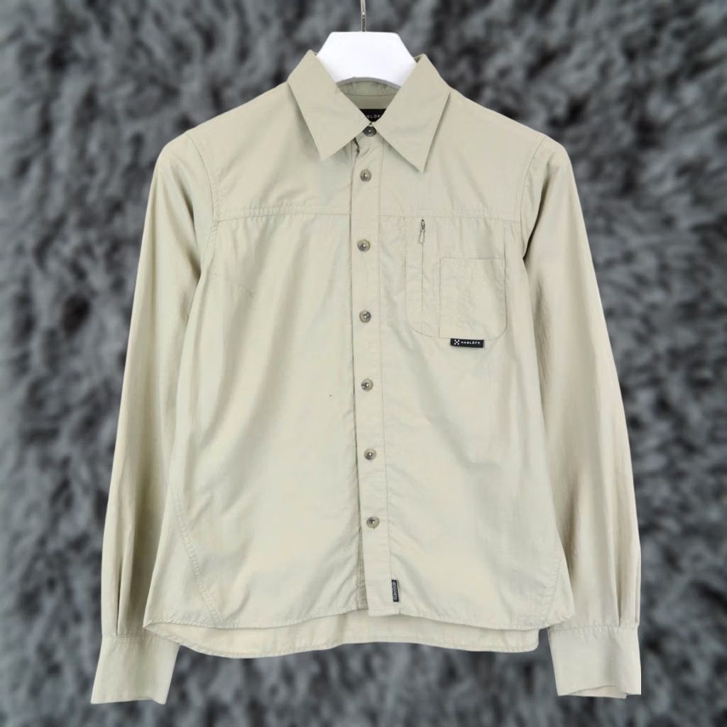 Vintage HAGLOFS Climatic Shirt Women's UK 12 Button Up Spread Collar Zip Pocket Size XL / US 12-14 / IT 48-50 - 1 Thumbnail