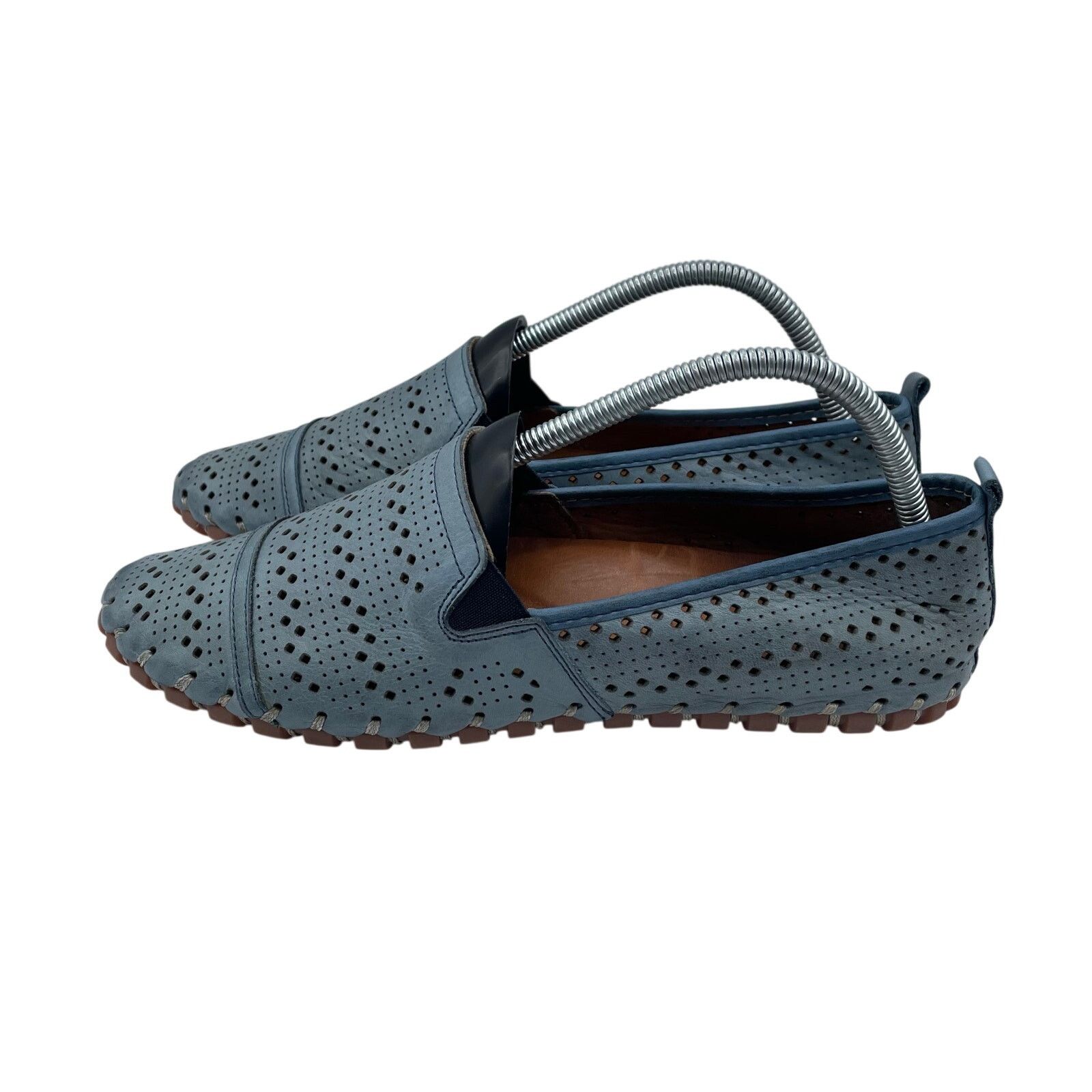 Other Spring Step Fia Perforated Leather Blue Loafers Womens 41 Size US 9.5 / IT 39.5 - 1 Thumbnail