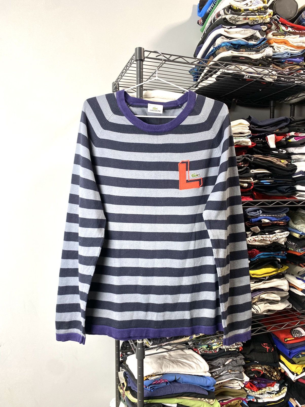 Lacoste Vintage Lacoste Striped Sweater Rugby Style Size US M / EU 48-50 / 2 - 1 Thumbnail