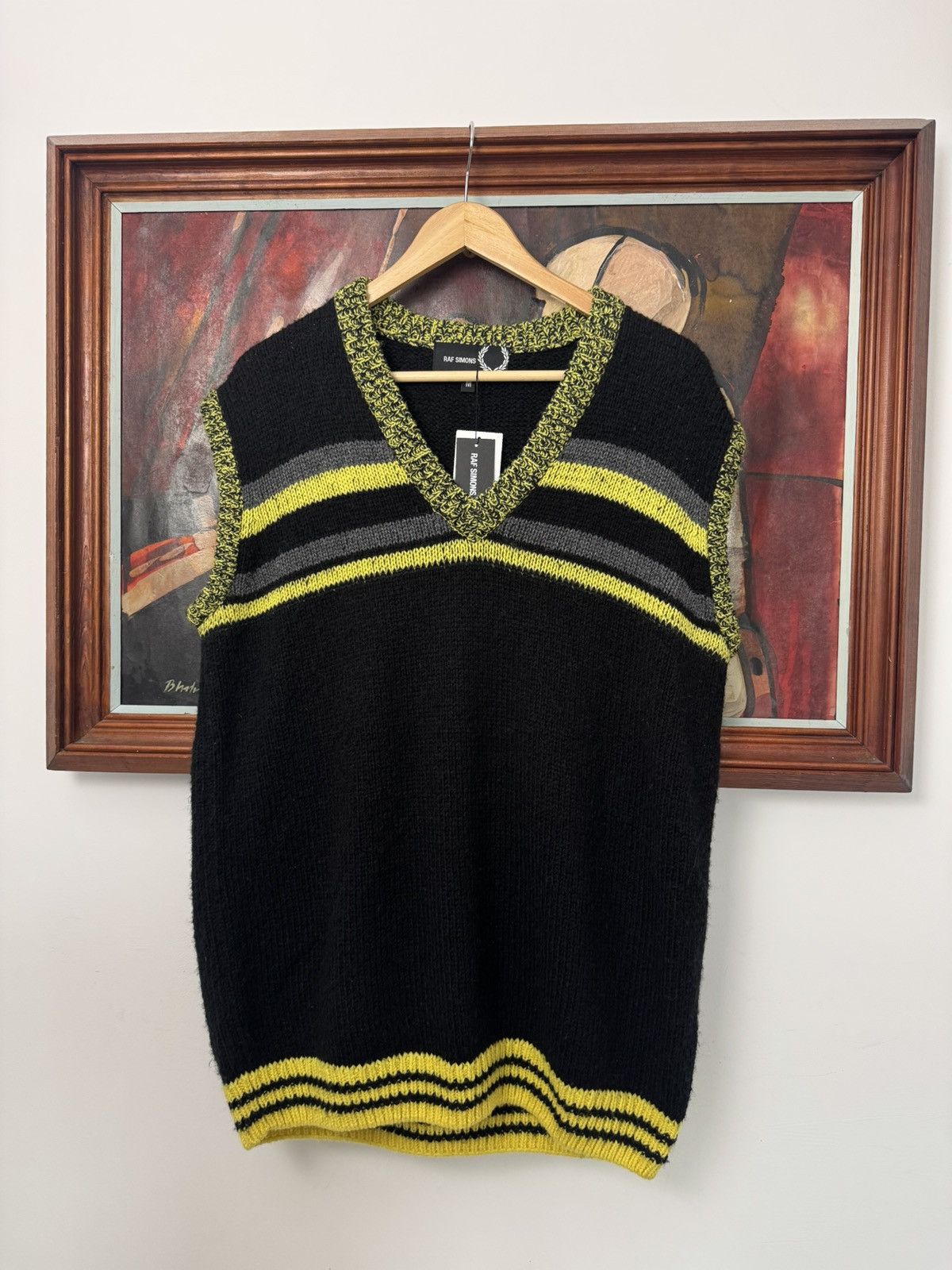 Raf Simons Raf Simons X Fred Perry knitted vest rare designer black Size US M / EU 48-50 / 2 - 1 Thumbnail