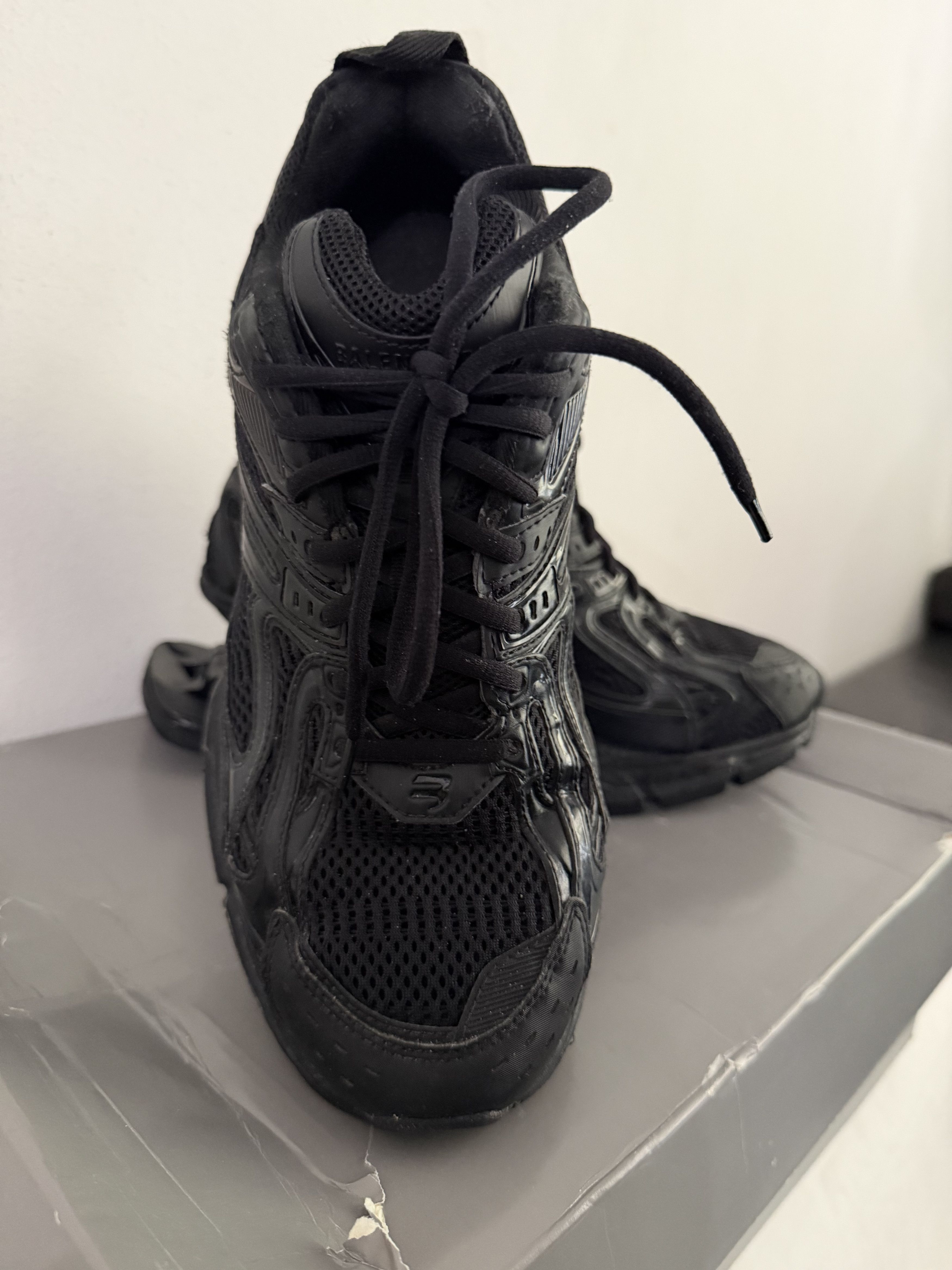 Balenciaga Suspended Heel Black Mesh Sneakers Size US 8 / EU 41 - 6 Thumbnail