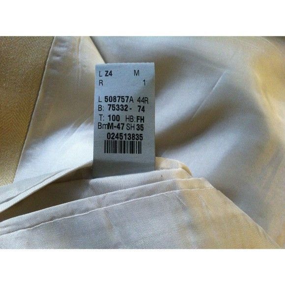 Ralph Lauren RALPH LAUREN MEN'S BEIGE 52%SILK 48%WOOL SPORT COAT SIZE:44R Size 44R - 8 Thumbnail