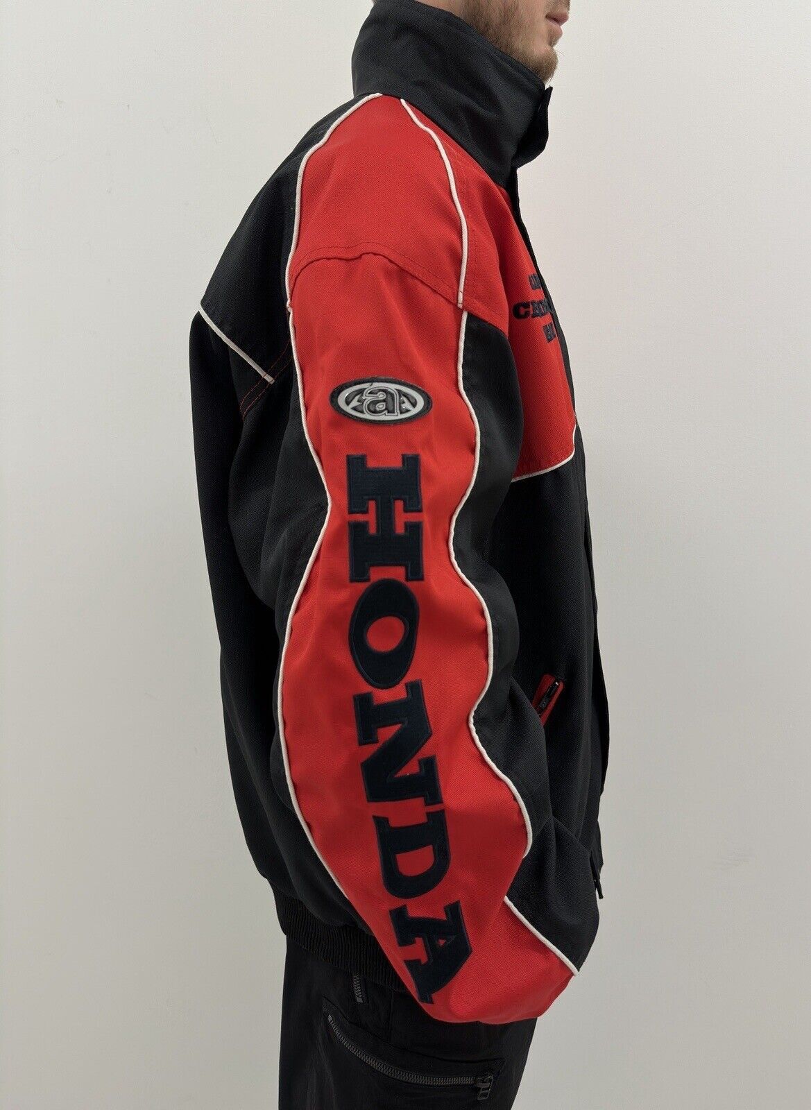 Honda VINTAGE 1990s JACKET HONDA COMPETITION WORLD CHAMPION MENS Size US XL / EU 56 / 4 - 3 Thumbnail