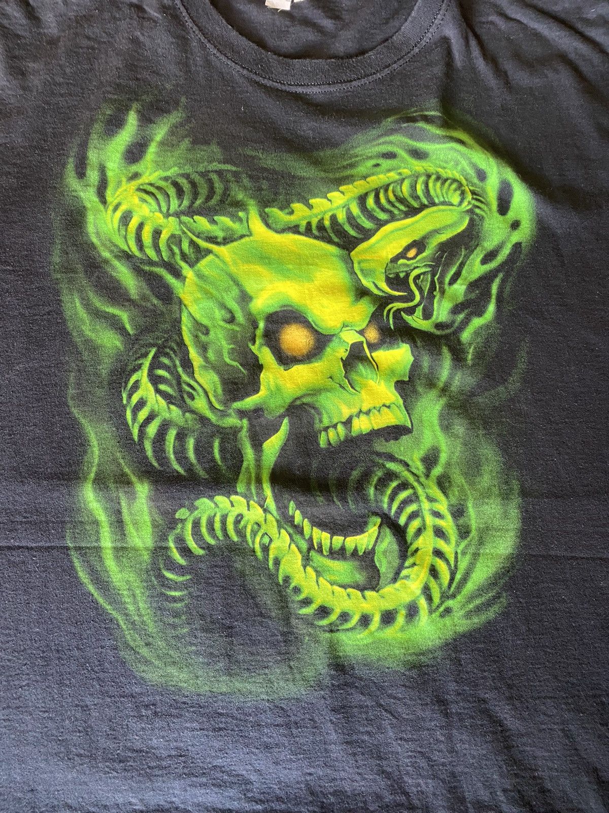 Vintage Fruit Of The Loom Overprint Skull Style Size US XXL / EU 58 / 5 - 3 Thumbnail