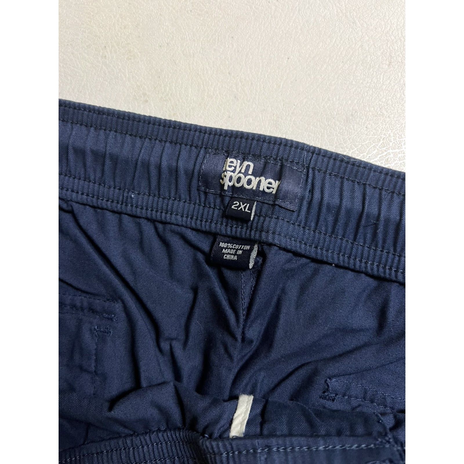 Reyn Spooner Reyn Spooner Solid Beach Twill Chino Navy Blue Drawstring Pants Men’s 2XL NEW Mens Chino Beach Adjustable Waist Lightweight Straight 32in Inseam Size US 39 - 4 Thumbnail
