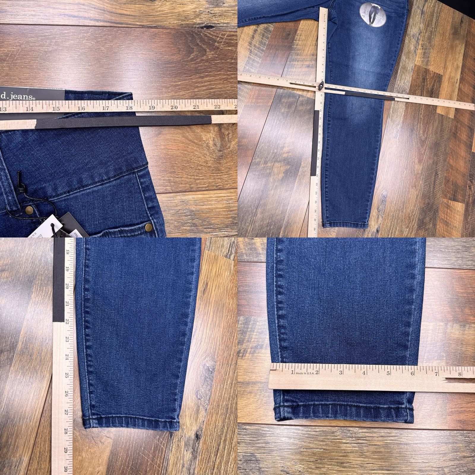 Vintage D Jeans Butt Lifter Skinny Plus Jeans 20W Dark Elise Modern Fit High Rise New Mens Womens Girls Boys Size 42" / US 20 - 9 Thumbnail