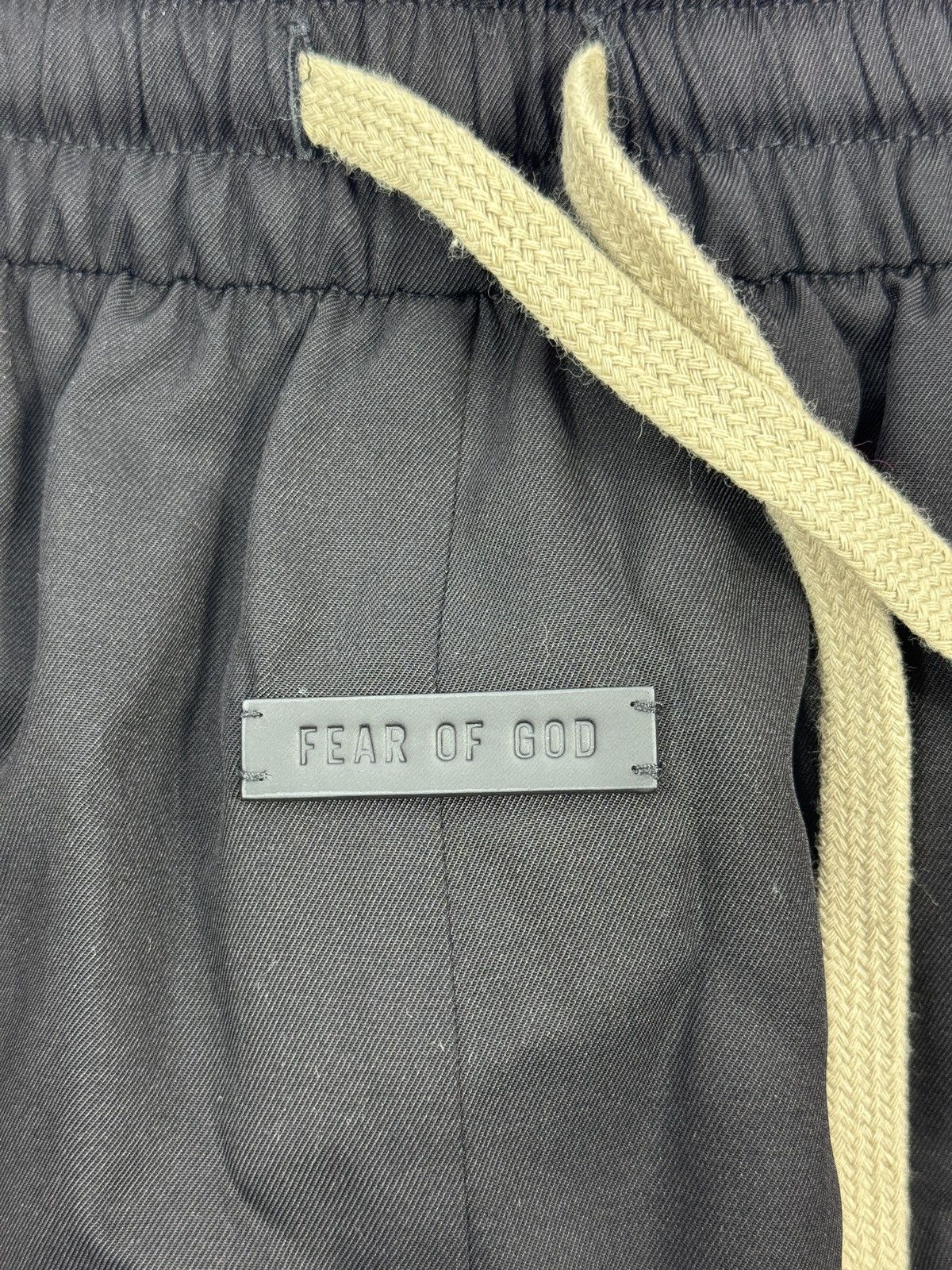 Fear of God STRAIGHT LEG SILK WOOL DRAWSTRING SHORTS Size US 32 / EU 48 - 3 Thumbnail