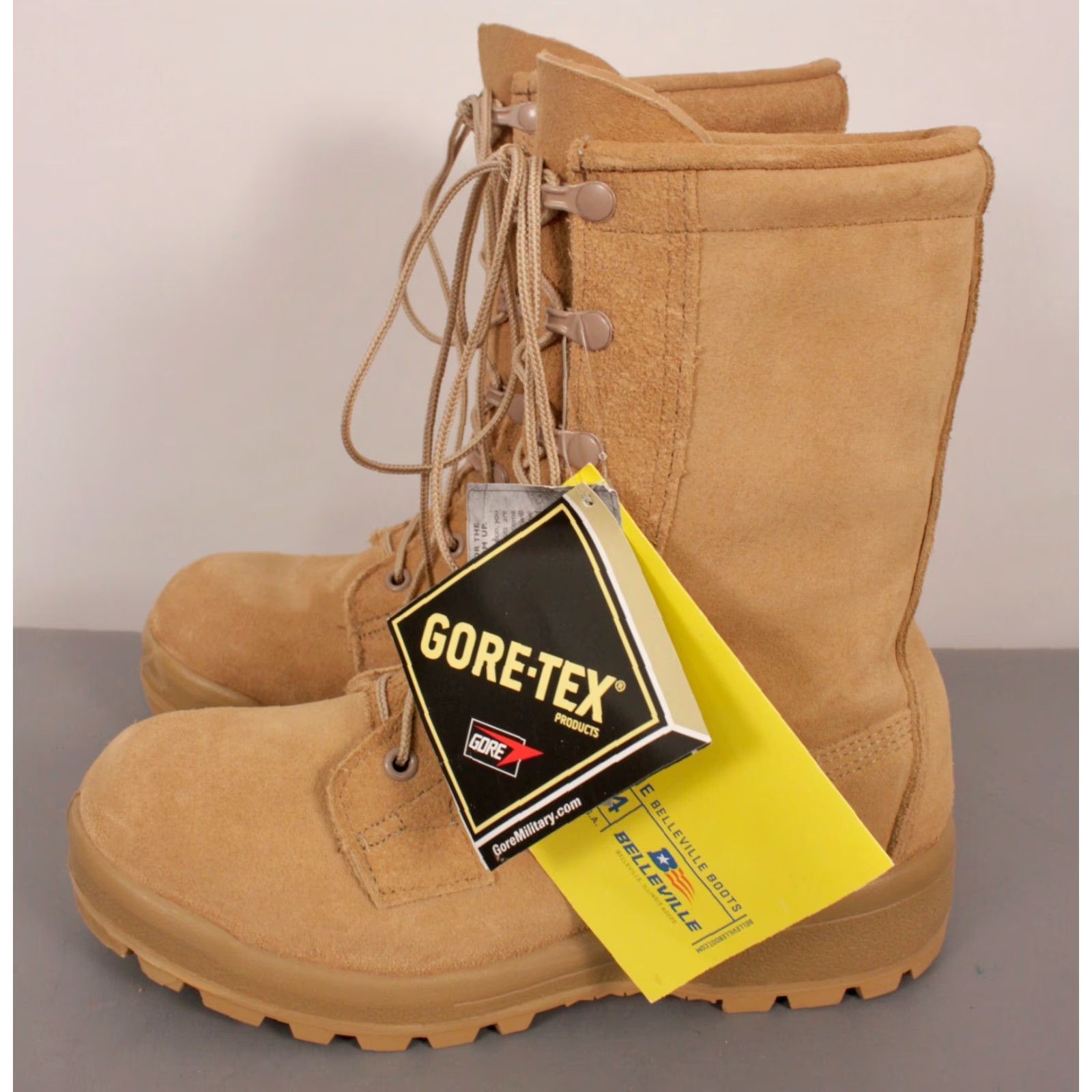Vintage VINTAGE US Army Desert Boots MEN'S NOS Beige Suede Combat Boots Goretex Belleville 5 W Army Desert Boots Mens Boots? Size US 5 / EU 37 - 3 Thumbnail