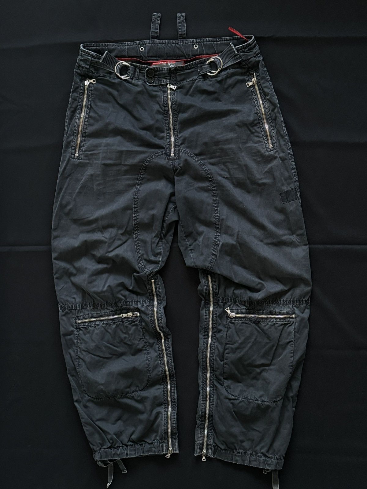 Prada Archive Prada Sport Cotton Cargo Multi zipped pants Size US 34 / EU 50 - 1 Thumbnail