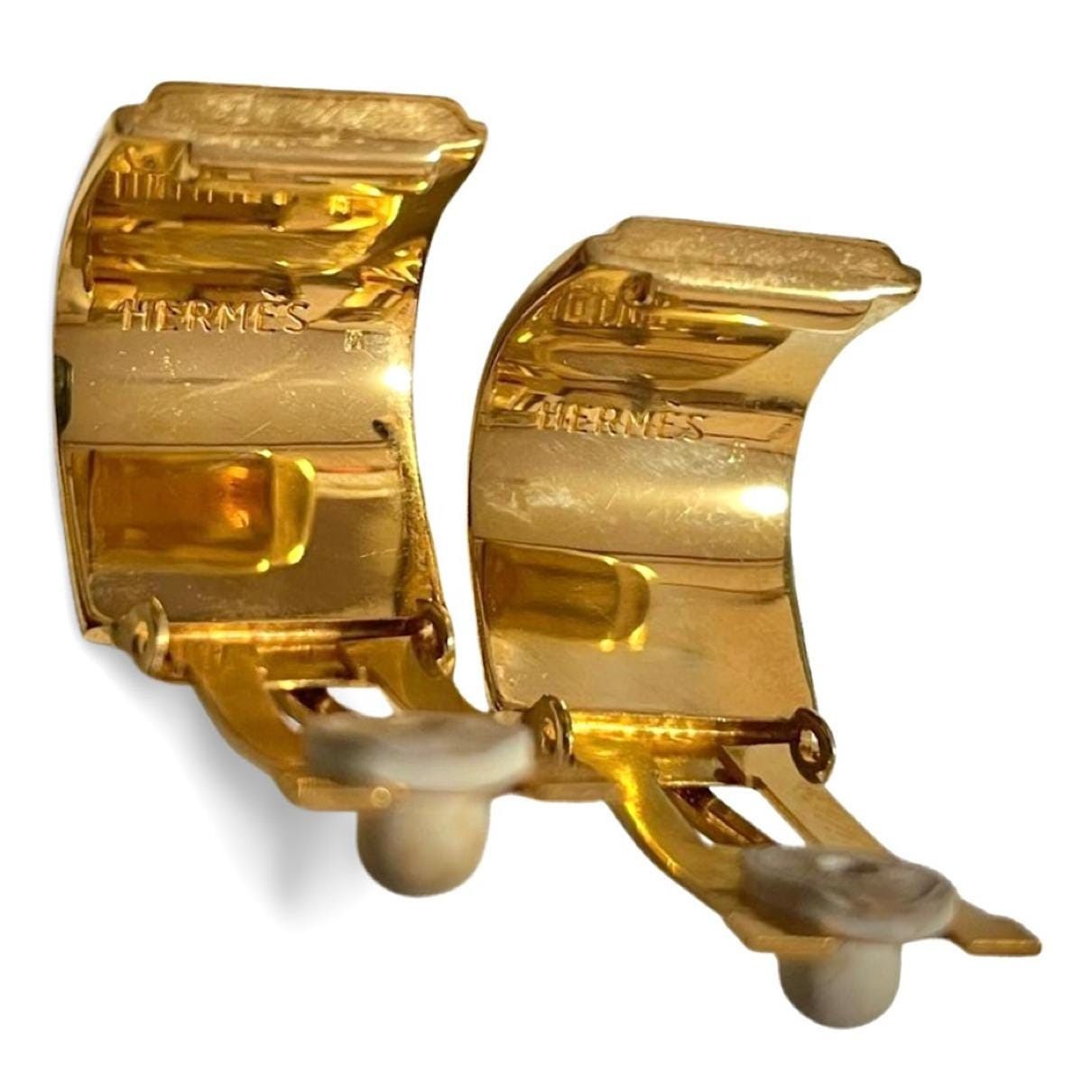 Hermes Vintage Hermes cloisonne enamel golden earrings with panther Size ONE SIZE - 6 Thumbnail