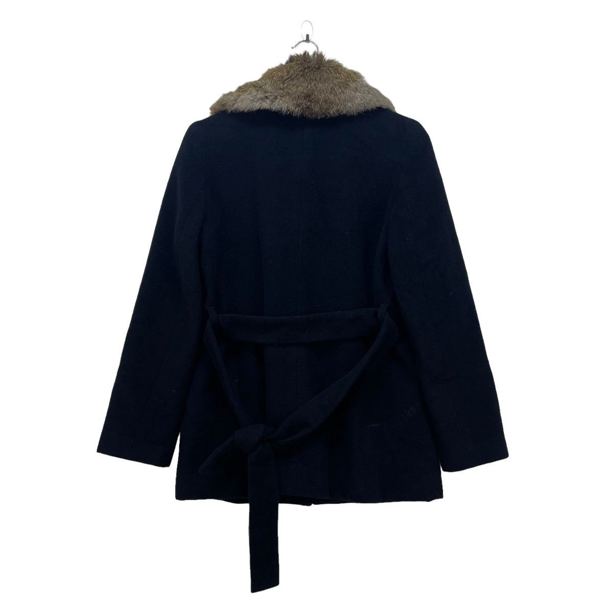 Designer × Yohji Yamamoto 💥Ined Yohji Yamamoto Detachble Fur Astrakhan Collar Jacket Size S / US 4 / IT 40 - 2 Thumbnail
