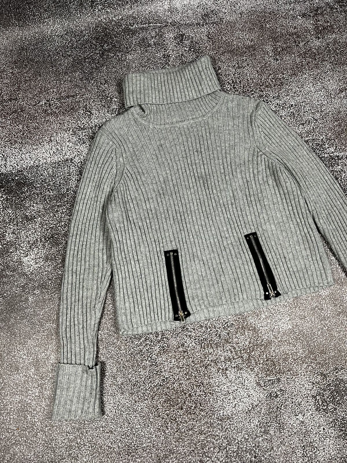 Jean Paul Gaultier Jean Paul Gaultier x Lindex turtleneck zipper grey high neck Size L / US 10 / IT 46 - 3 Thumbnail