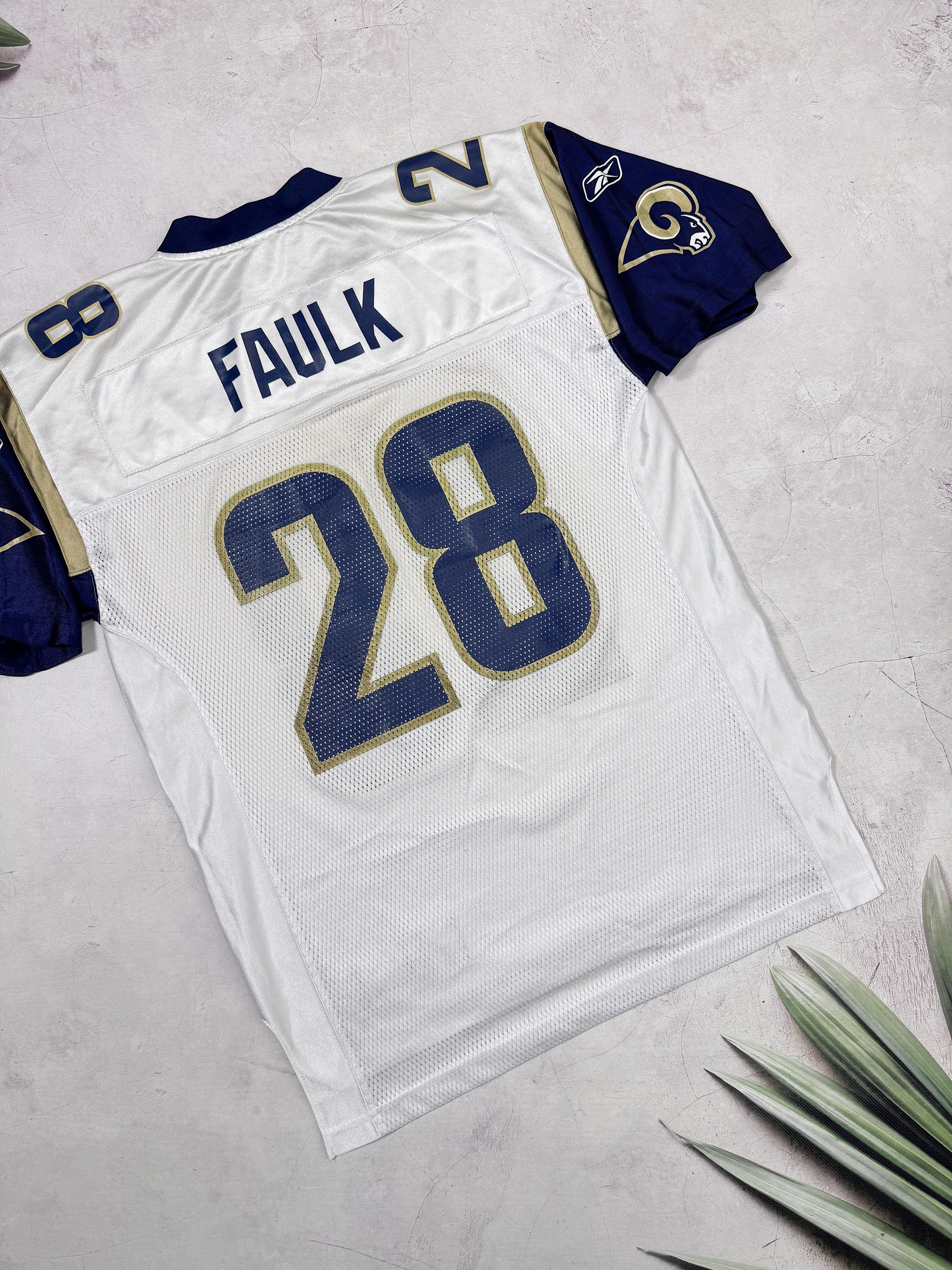 NFL Y2K Los Angeles Rams NFL Jersey #28 FAULK by Reebok Size US L / EU 52-54 / 3 - 17 Thumbnail