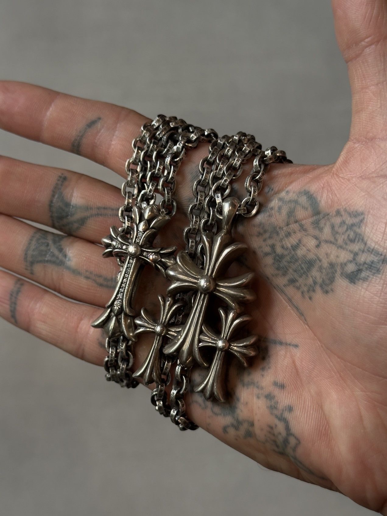 Chrome Hearts Bracelet Tiny CH Plus with Diamonds