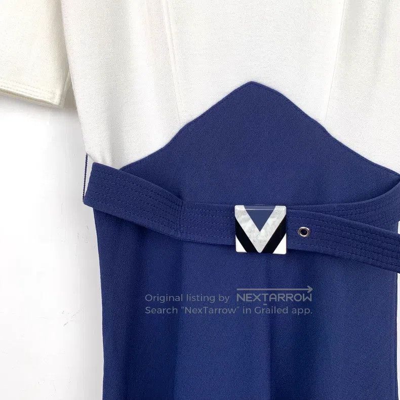Other Louis Vuitton Logo buttoned blue and white color-block woo Size XS / US 0-2 / IT 36-38 - 4 Thumbnail