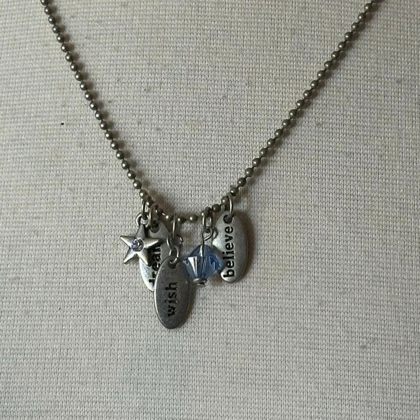 Other wish believe dream silver pendant necklace Size ONE SIZE - 2 Thumbnail