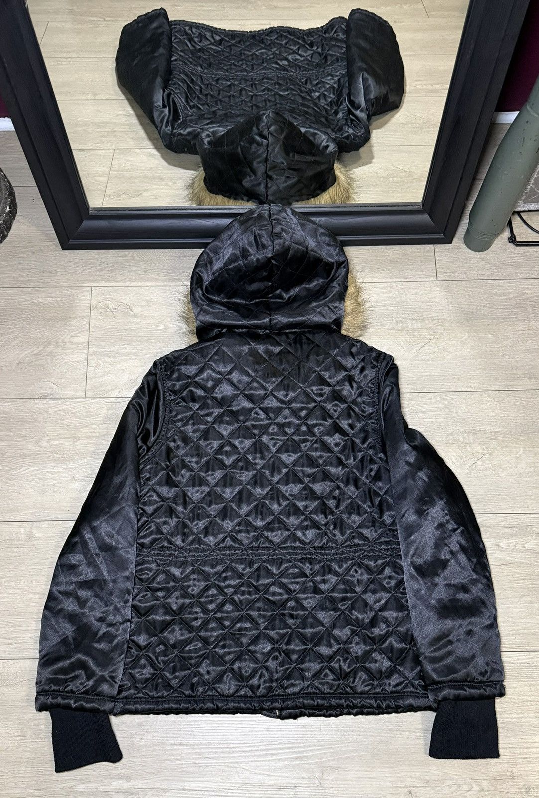 Southpole Y2K 2000s Women’s Southpole Quilted Puffer With Hood & Gold Size L / US 10 / IT 46 - 2 Thumbnail