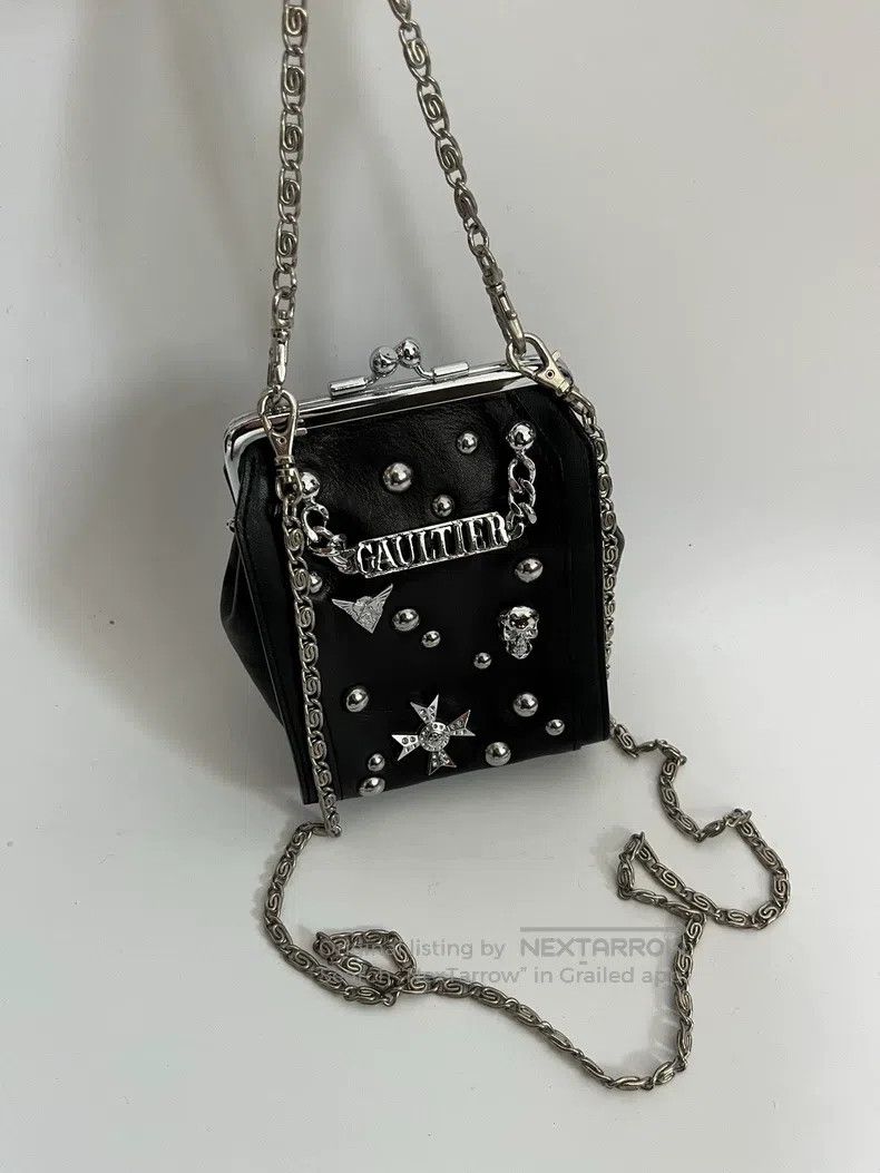 Jean Paul Gaultier Jean Paul Gaultier Studded Chain Leather Bag Mini Size ONE SIZE - 1 Thumbnail