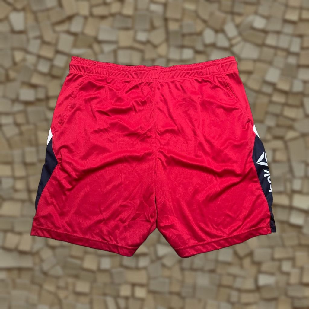 Reebok Reebok Shorts Men 2XL Pull On Athletic White Red Solid Casual Sportswear Mens Size US 39 - 1 Thumbnail