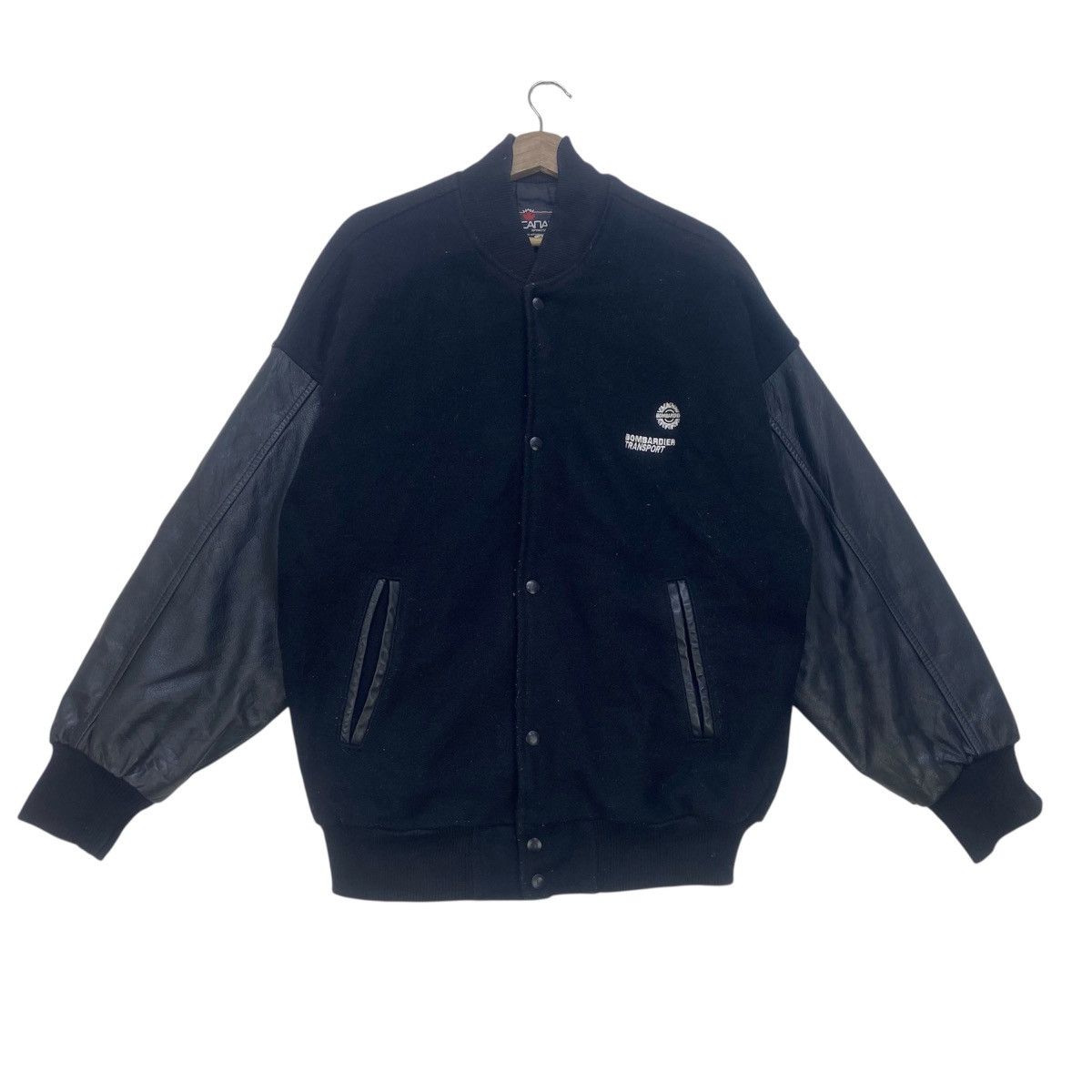 Other Vtg Canada Sportswear Bombardier Transport Leather Varsity Size US L / EU 52-54 / 3 - 1 Thumbnail