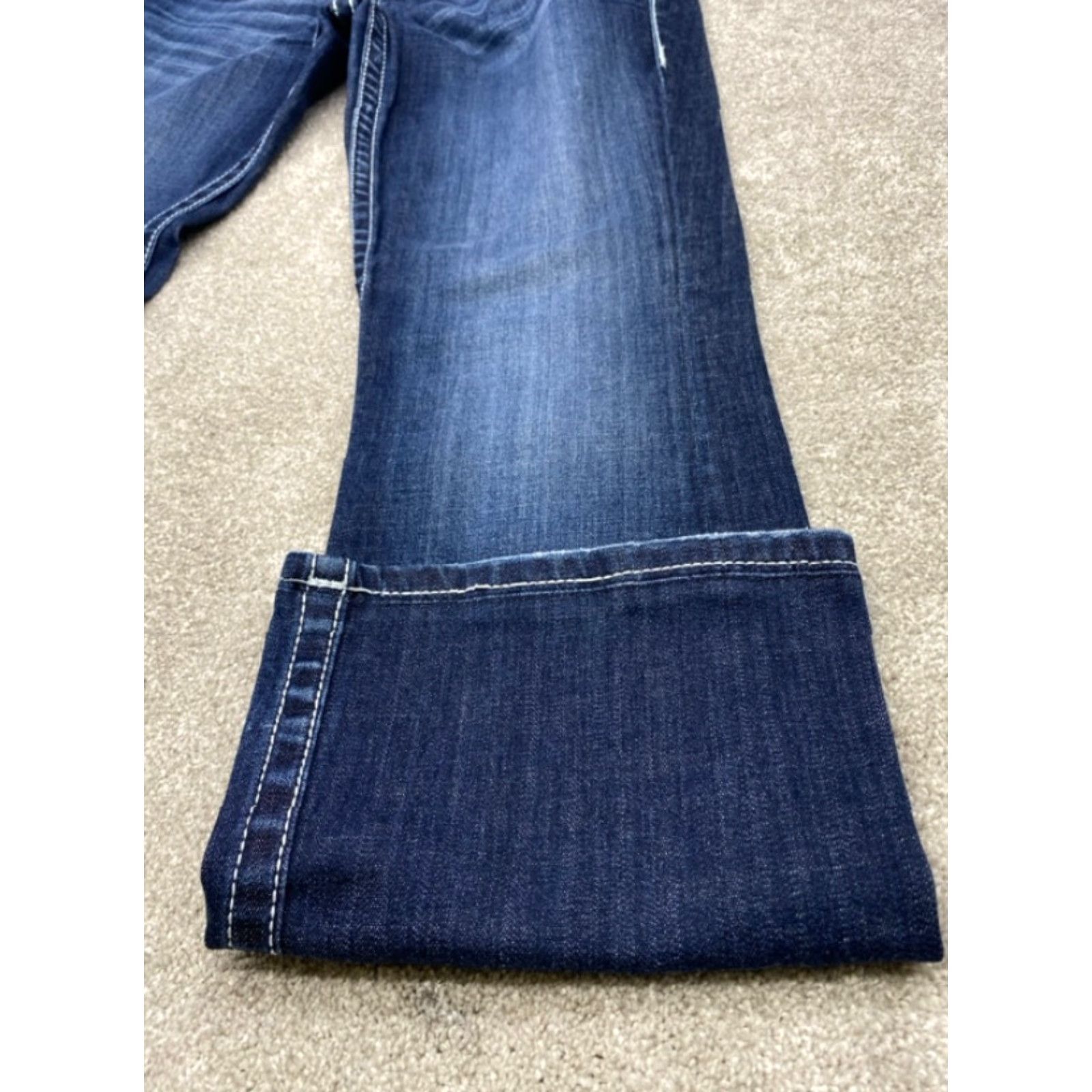 Vintage VIGOSS Jeans Women's Size 9 Blue Denim Bootcut Embroidered Whiskers 4461 Size 30" / US 8 / IT 44 - 3 Thumbnail