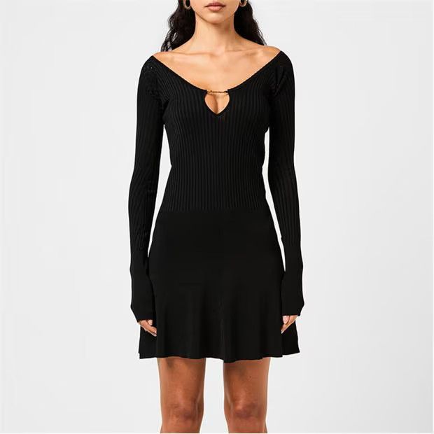 Jacquemus o1g2r1mq1024 Mini Dress in Black Size XS / US 0-2 / IT 36-38 - 3 Thumbnail
