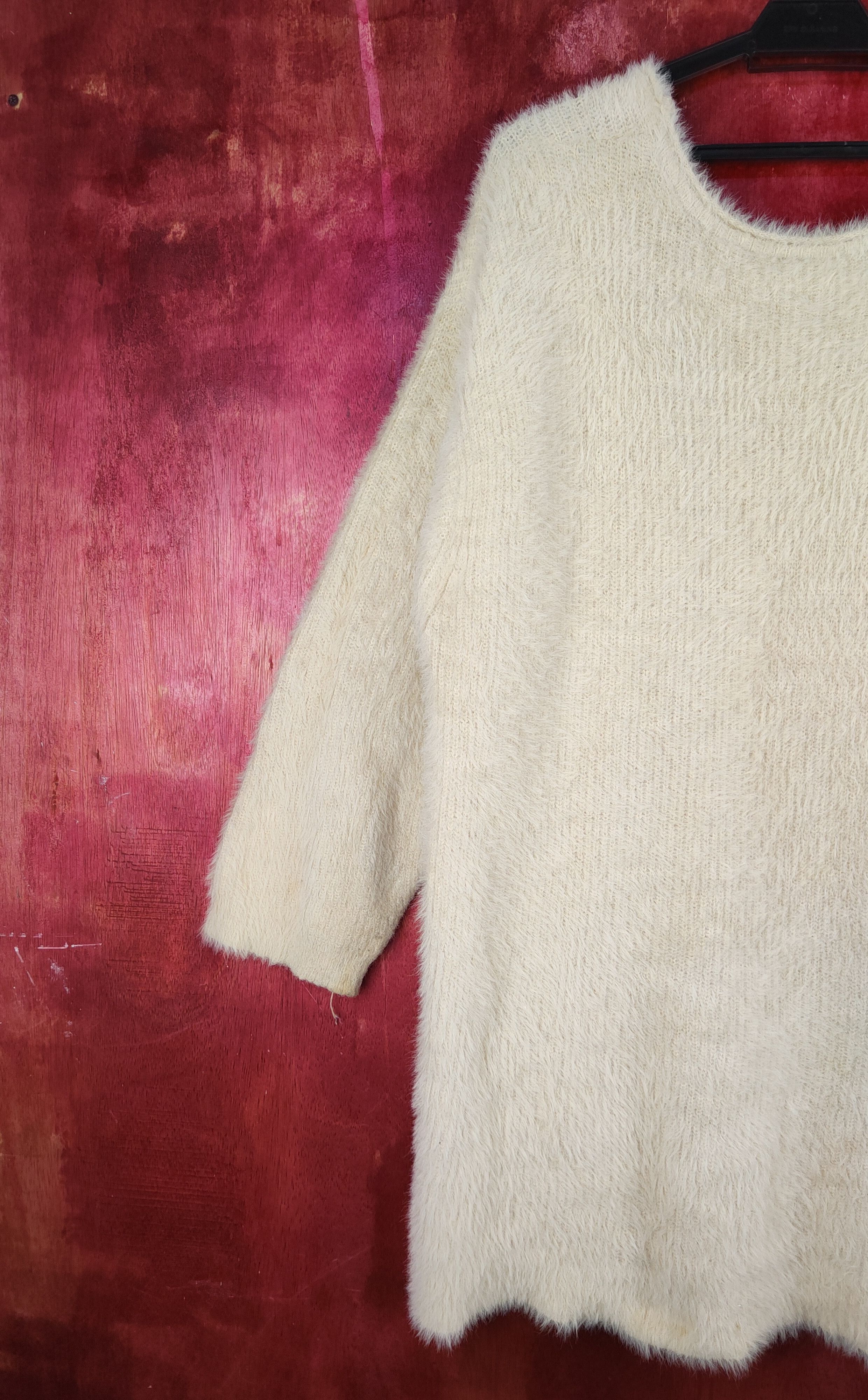 Japanese Brand Ryu Ryu Beige Shag Shaggy Fur Mohair Knitwear #S2071 Size M / US 6-8 / IT 42-44 - 9 Thumbnail