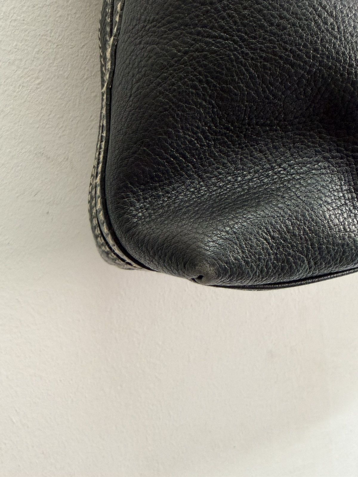 Lauren Ralph Lauren Lauren Ralph Lauren RLL Black Pebbled Leather Hobo Size ONE SIZE - 4 Thumbnail