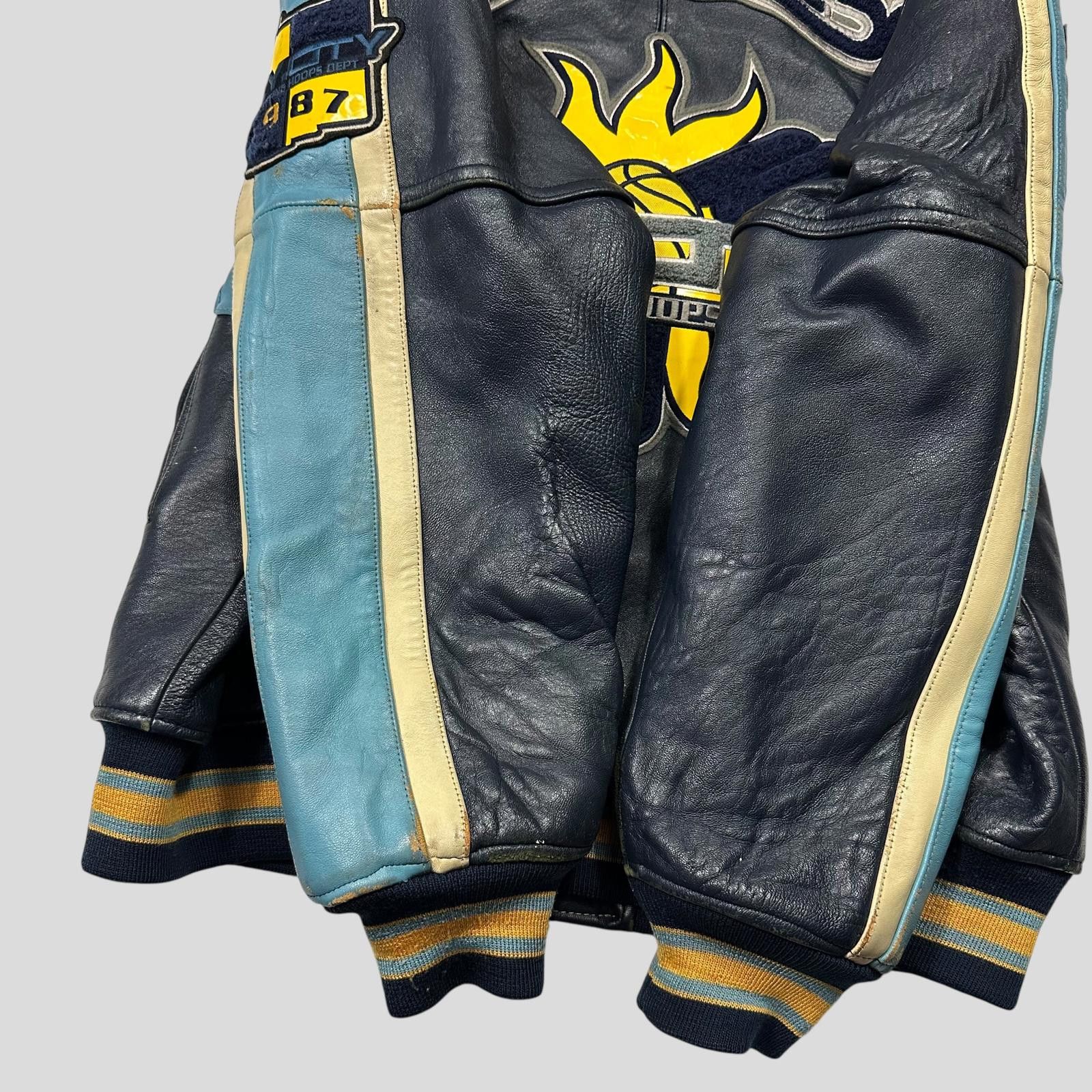 Avirex Avirex 90’s NYC Exciting Hoops Leather Varsity Jacket - XL Size US XL / EU 56 / 4 - 6 Thumbnail