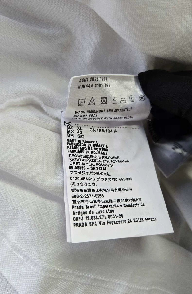 Prada PradaSolid color lapel T-shirt 2503-Nextarrow Size US XL / EU 56 / 4 - 8 Thumbnail